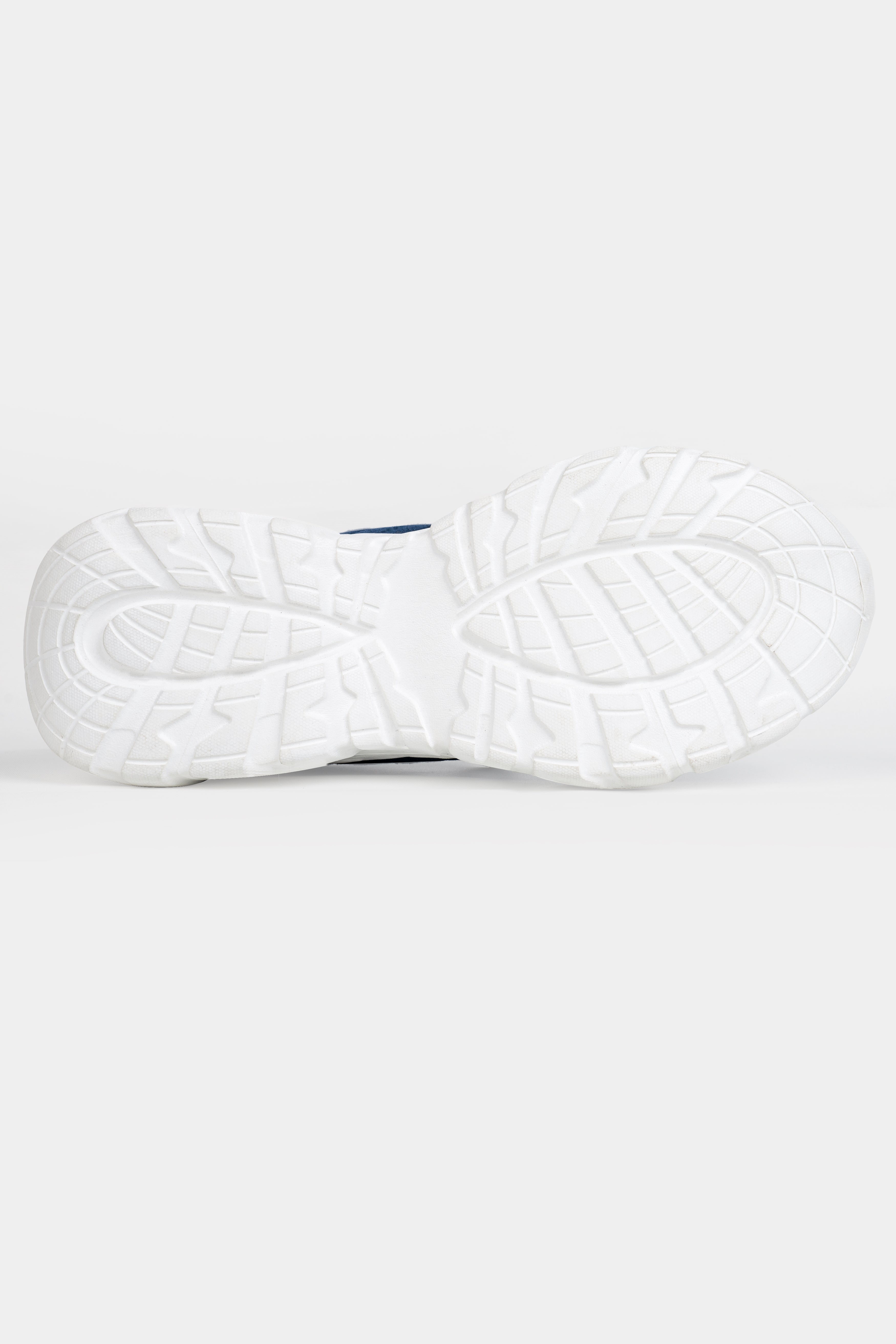 Yale and Glacier Blue with White Lace-up Sneakers