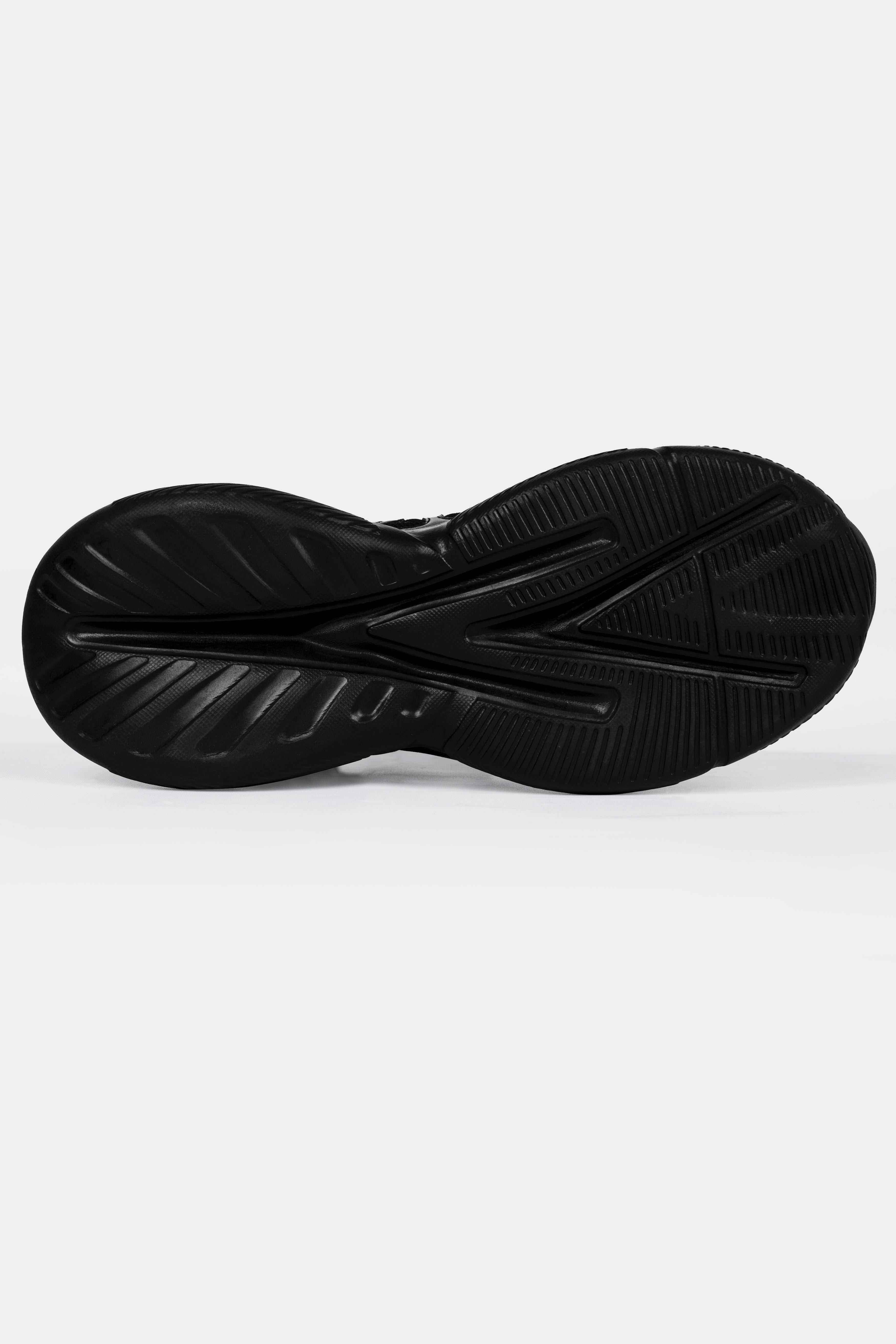 Jade Black Lace-up Running Shoes