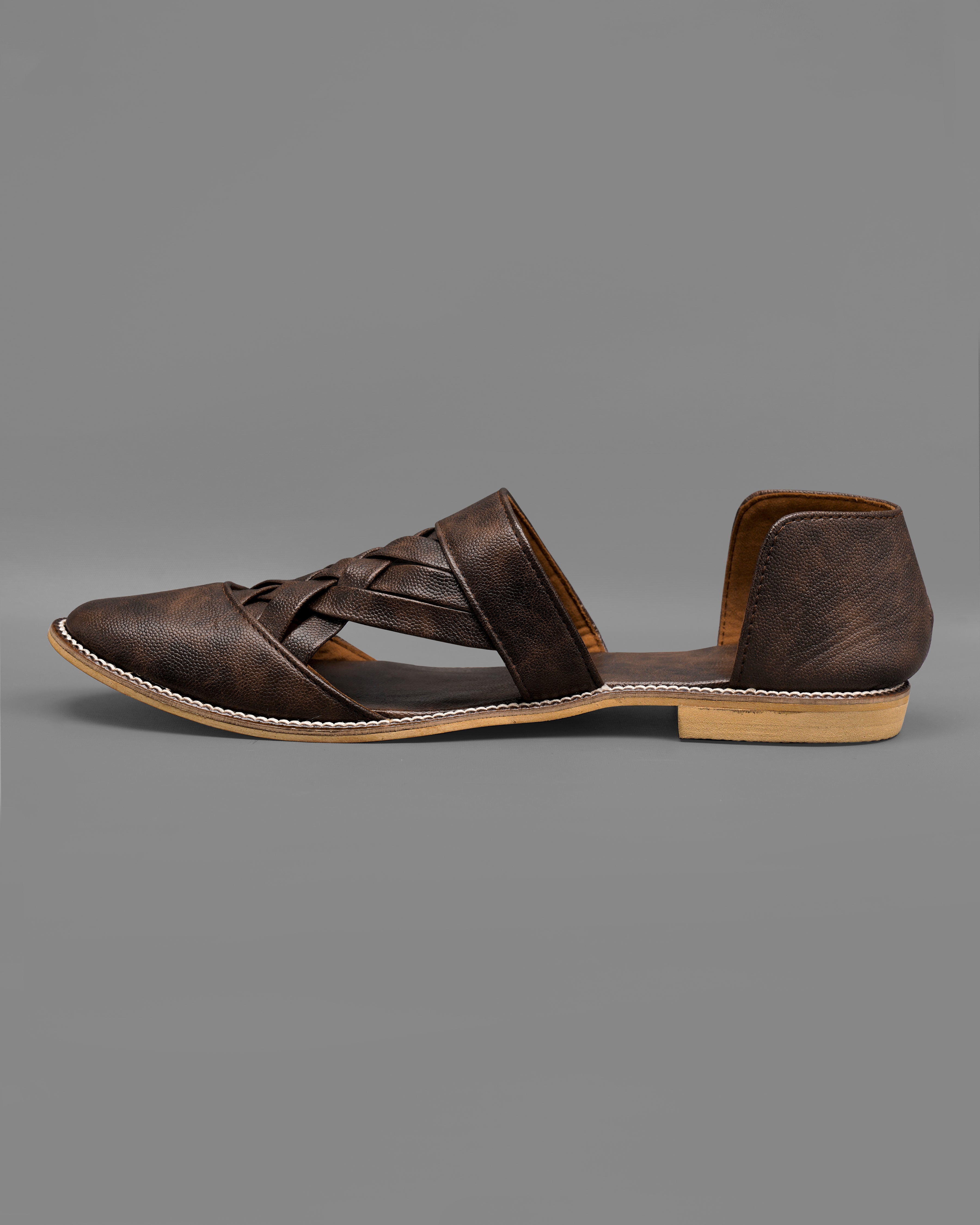 Dark Brown Vegan Leather Pathanis Sandal FT101-6, FT101-7, FT101-8, FT101-9, FT101-10, FT101-11