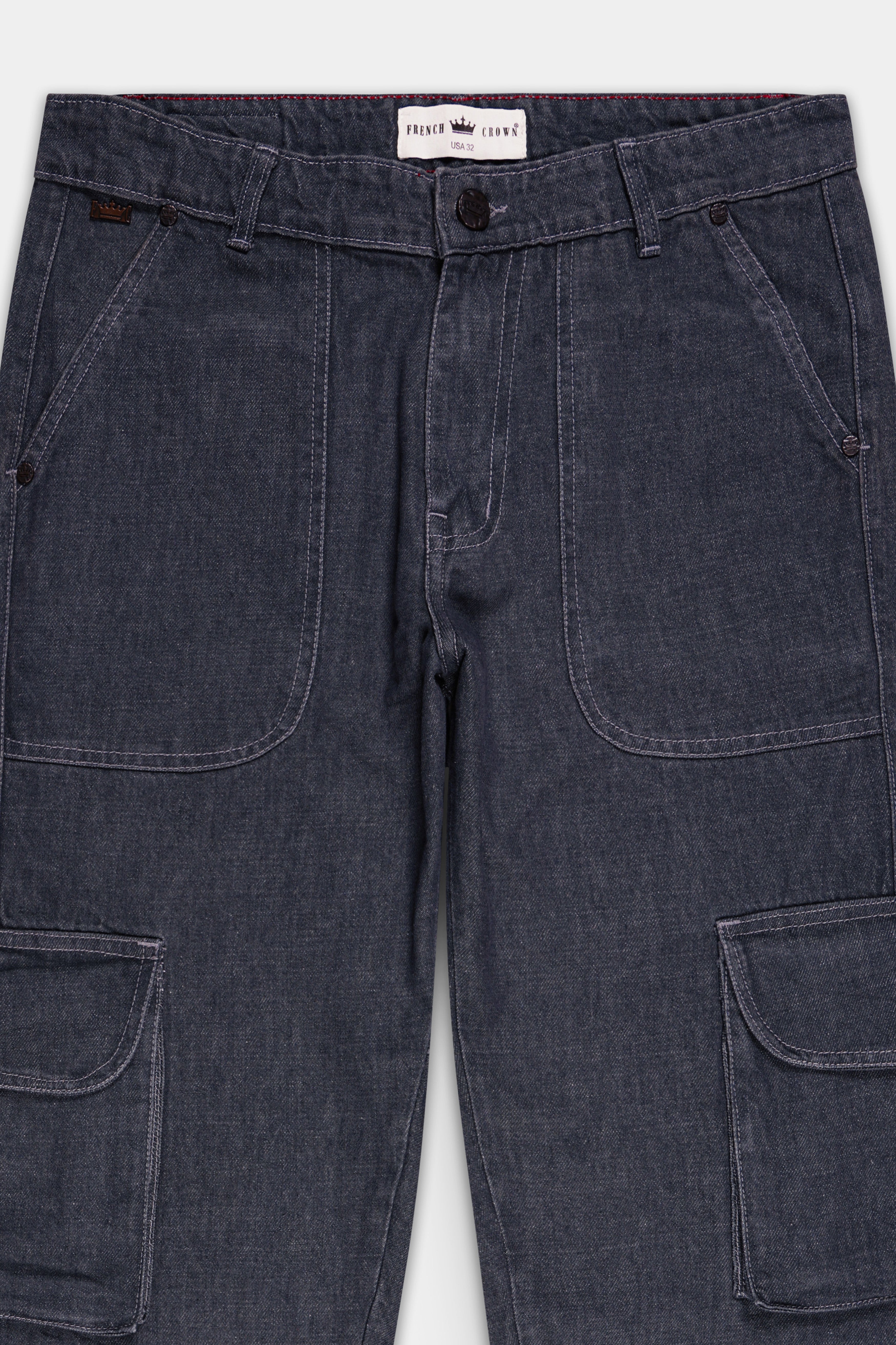 Spicy Gray Rinse Wash Cargo Denim