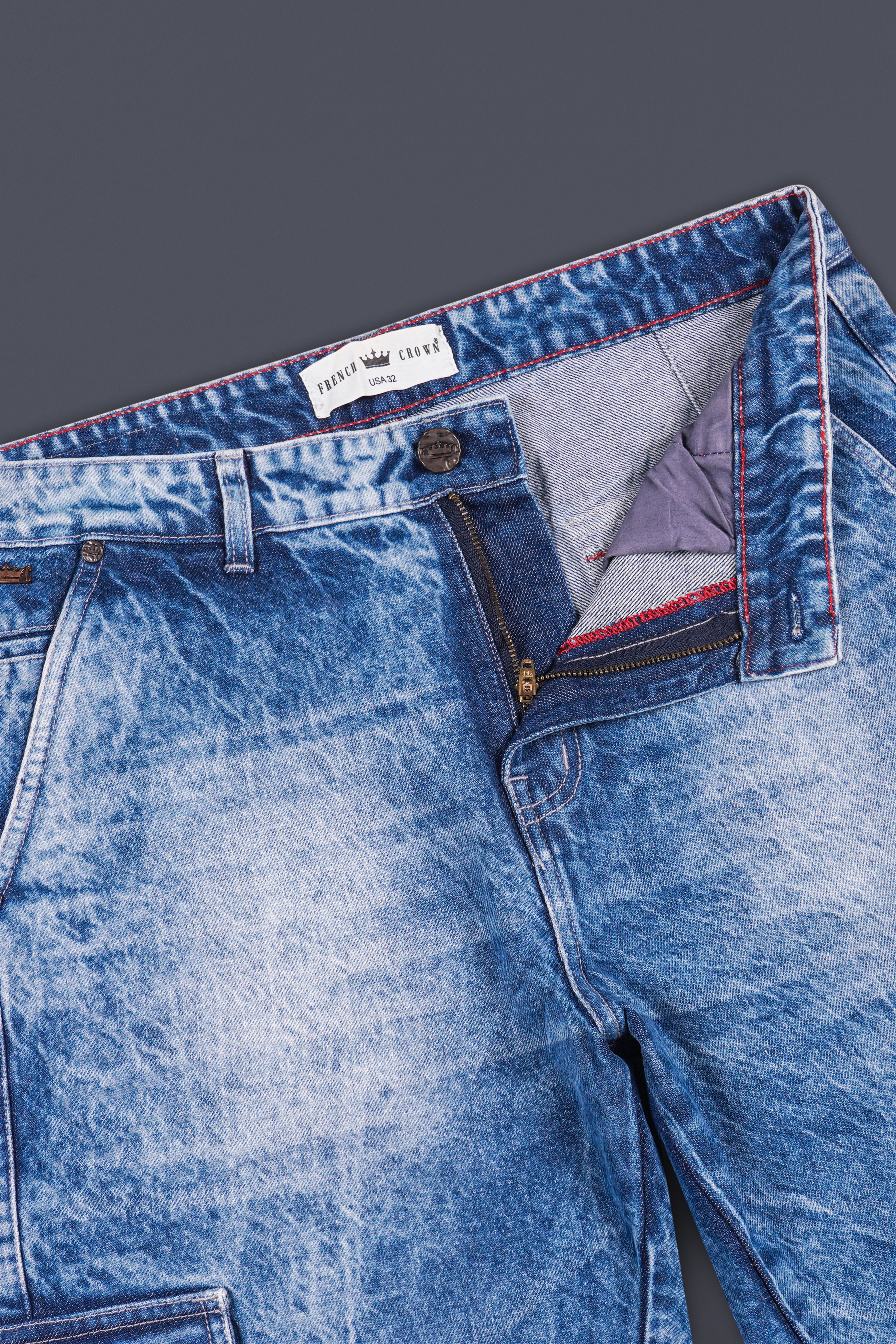 Slate Blue Stone Washed Denim