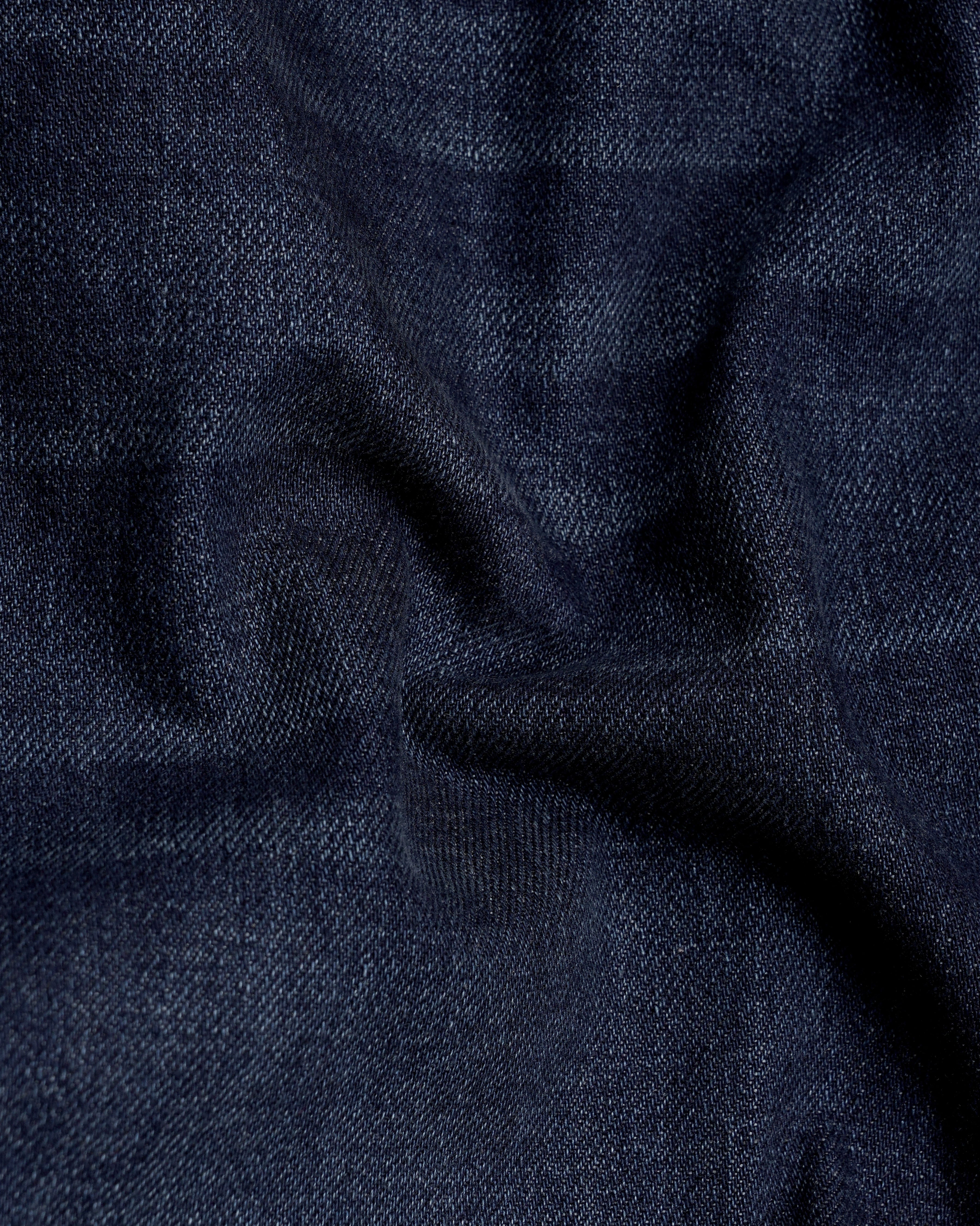 Outer Space Blue Whiskering Wash Denim