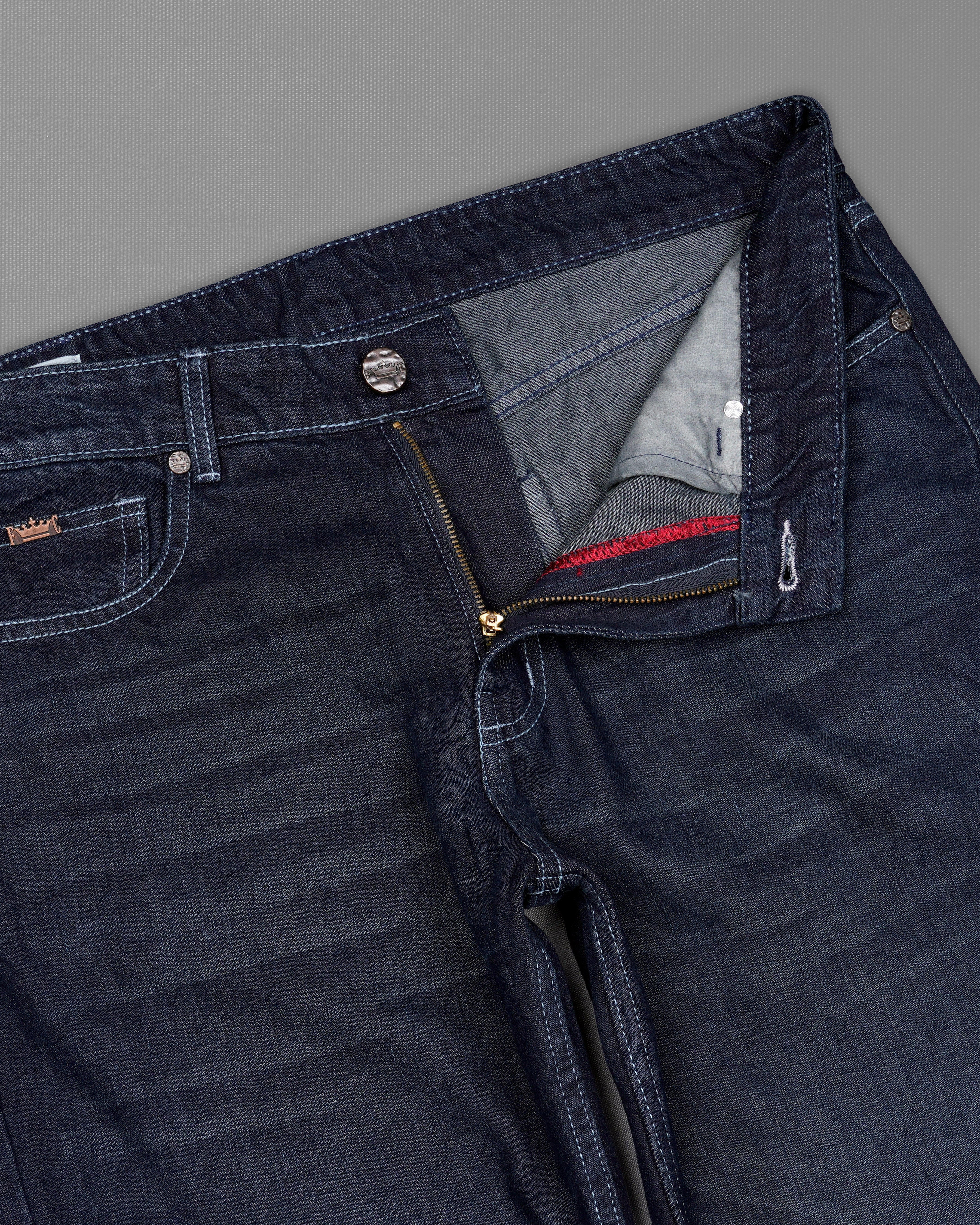 Outer Space Blue Whiskering Wash Denim