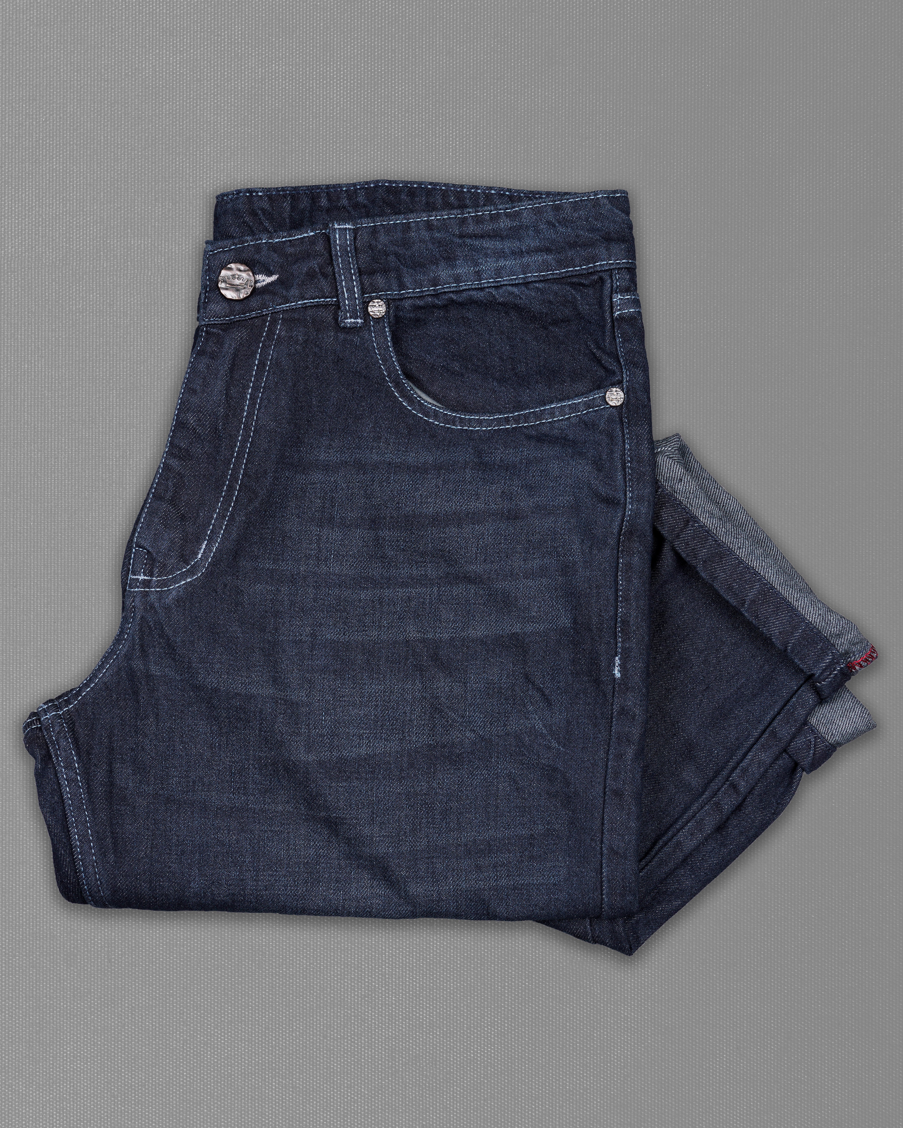 Outer Space Blue Whiskering Wash Denim