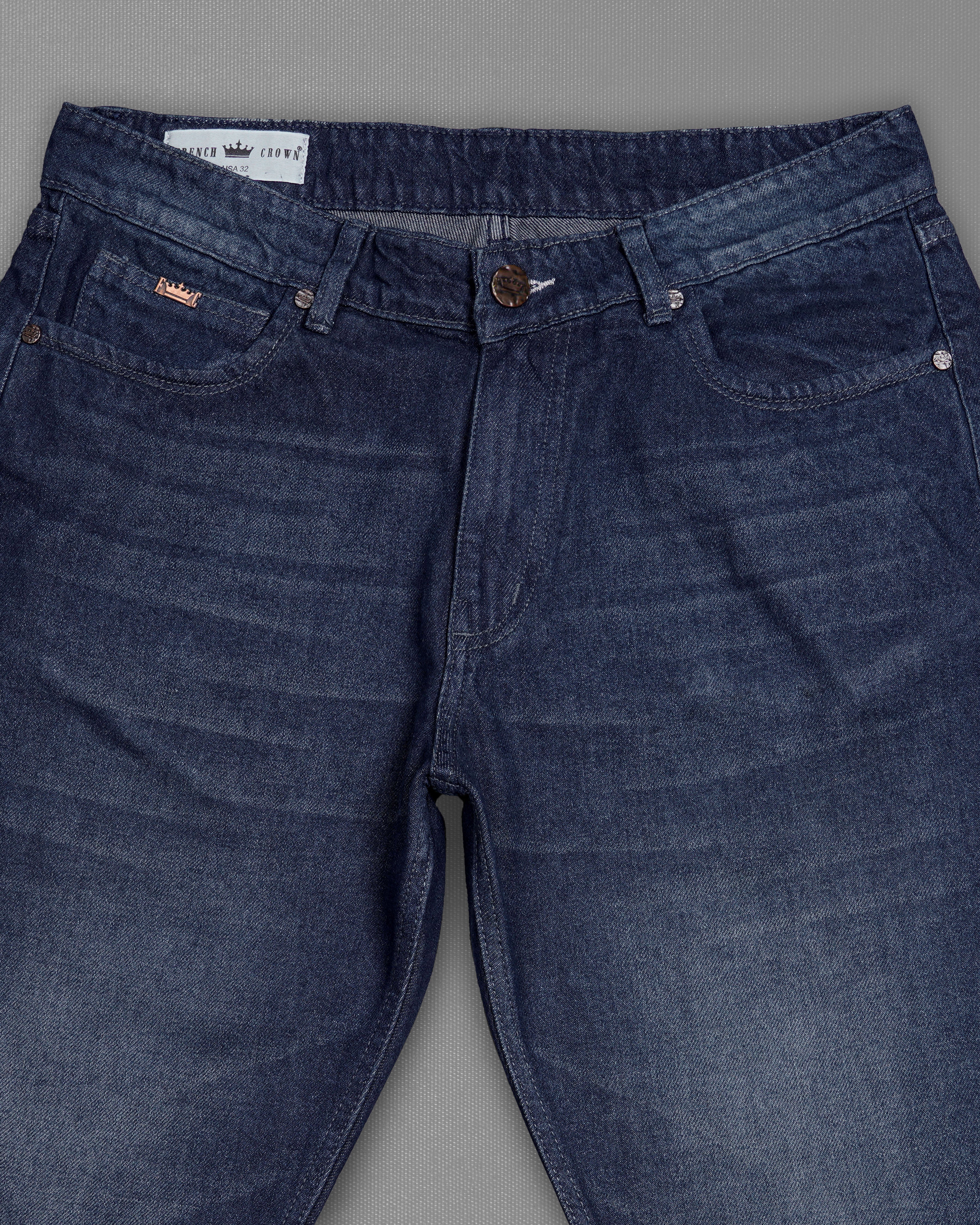 Ebony Clay Blue Whiskering Wash Denim