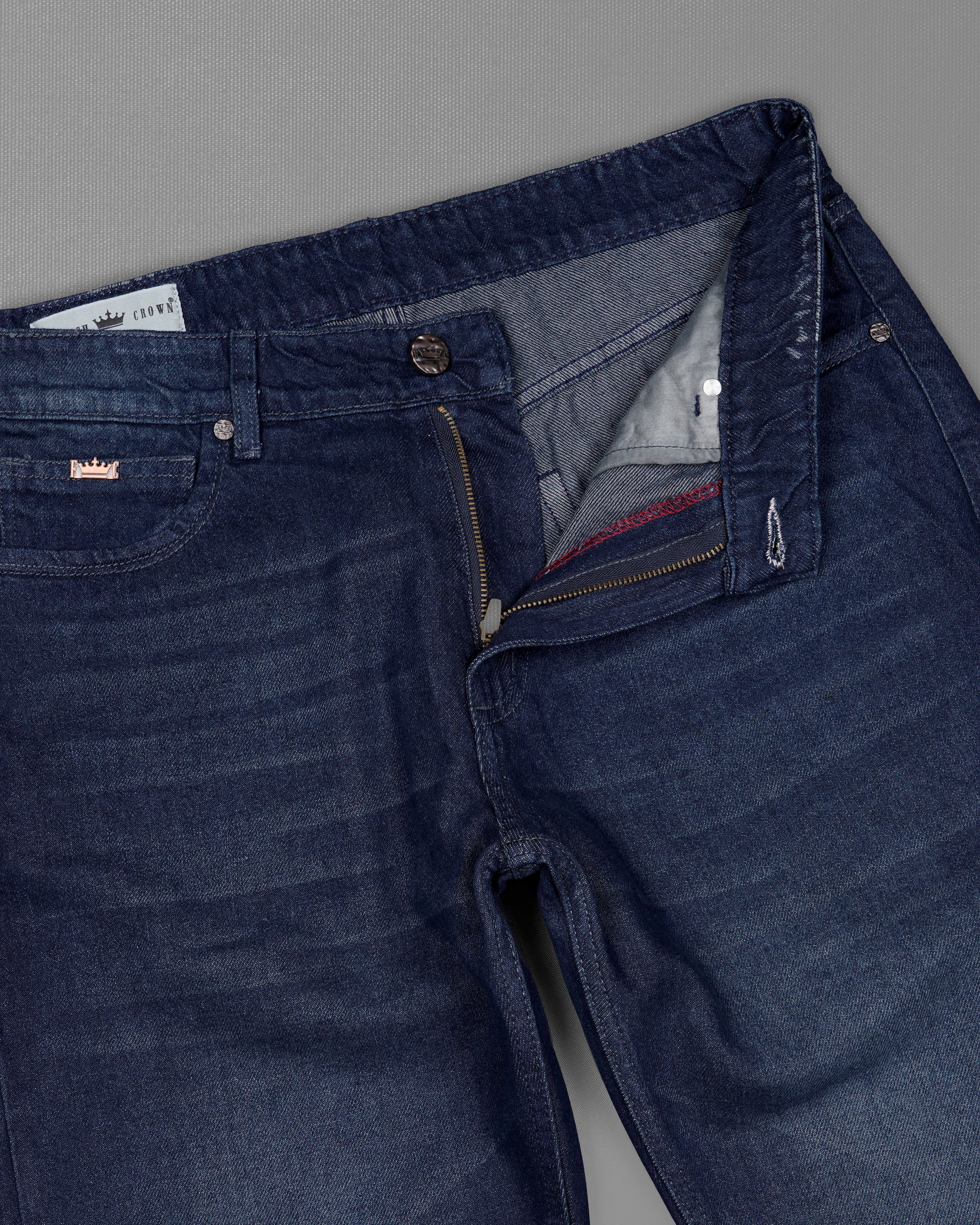 Ebony Clay Blue Whiskering Wash Denim