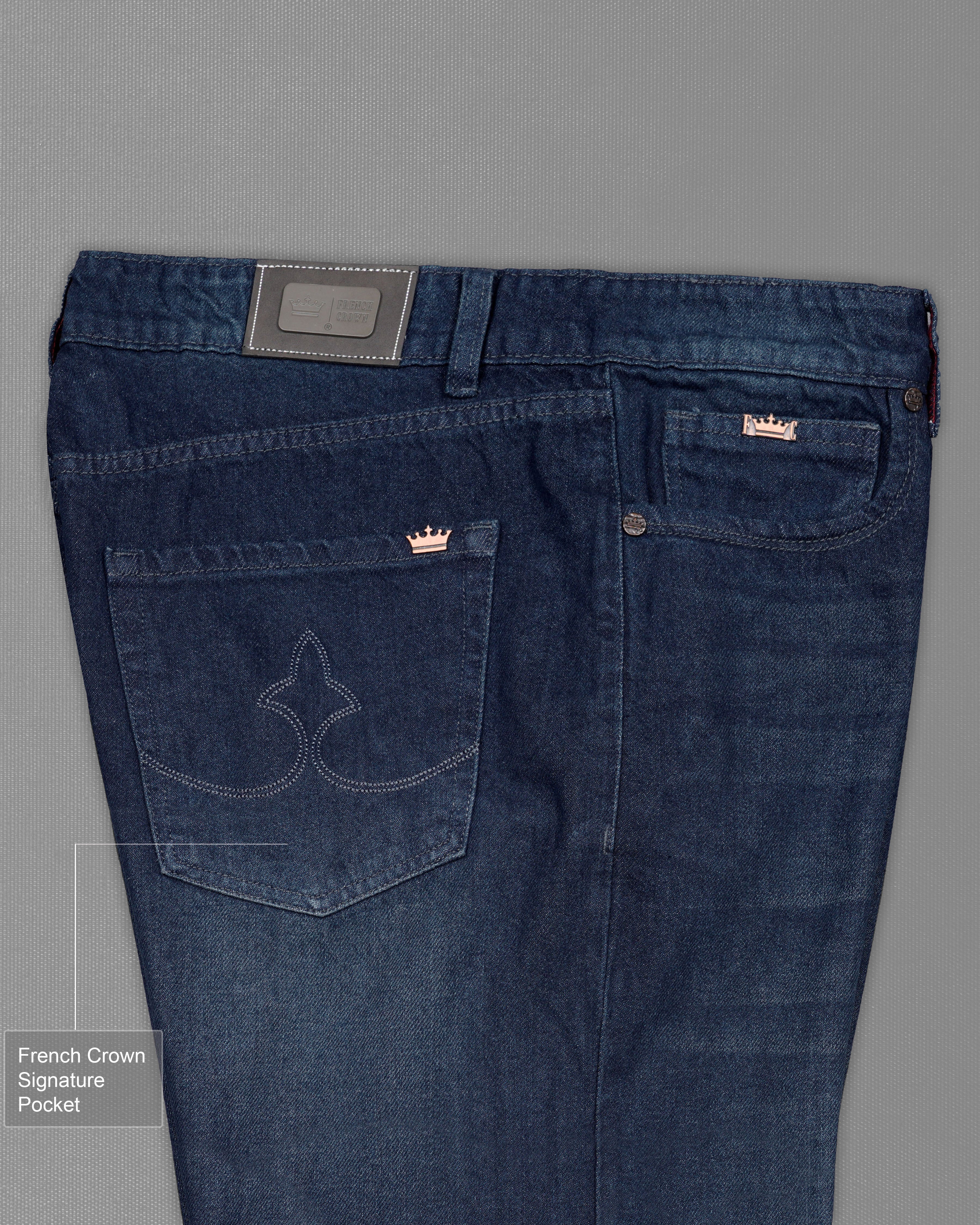 Ebony Clay Blue Whiskering Wash Denim