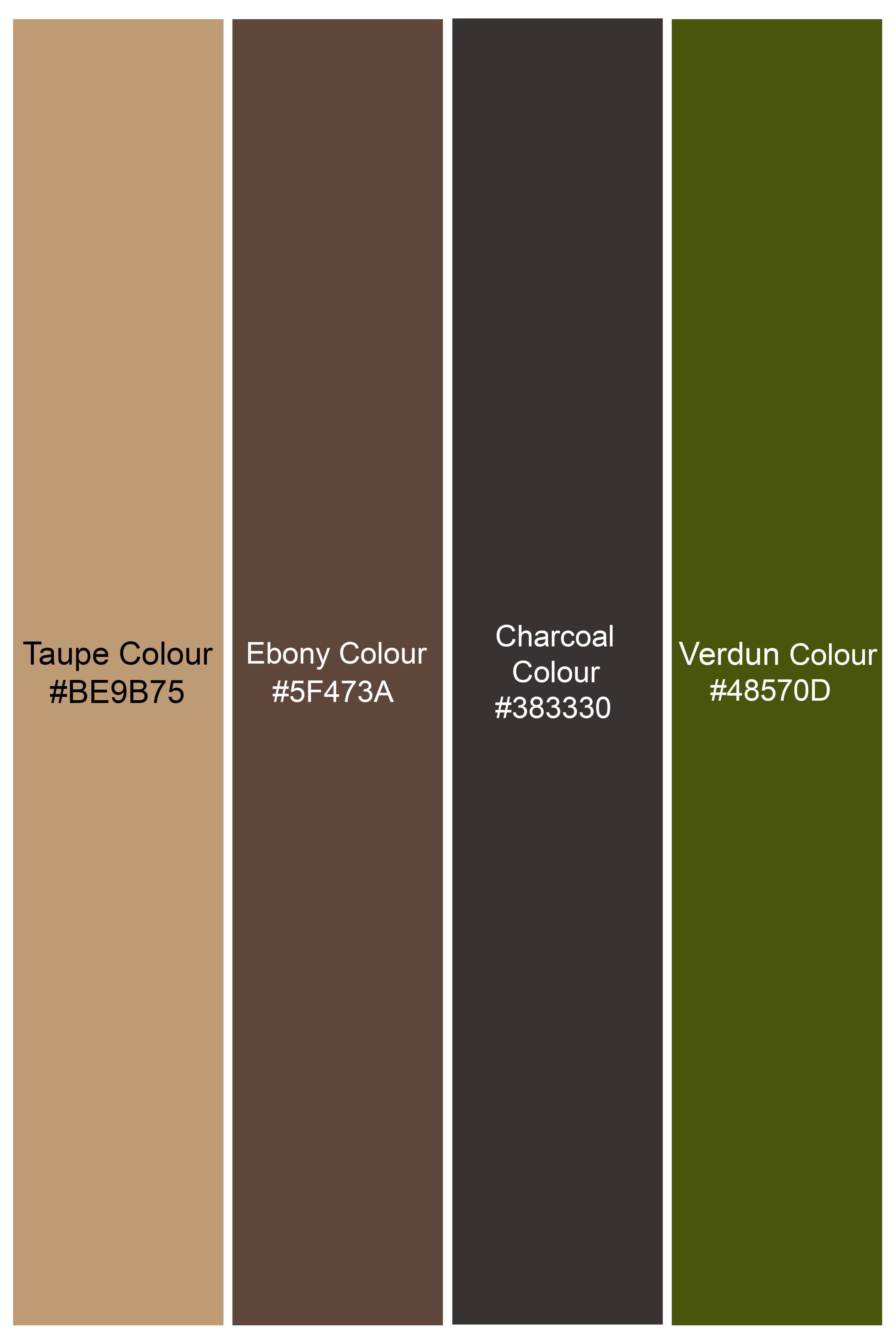Taupe Brown with Verdun Green Camouflage Printed Denim J246-30, J246-32, J246-34, J246-36, J246-38, J246-40