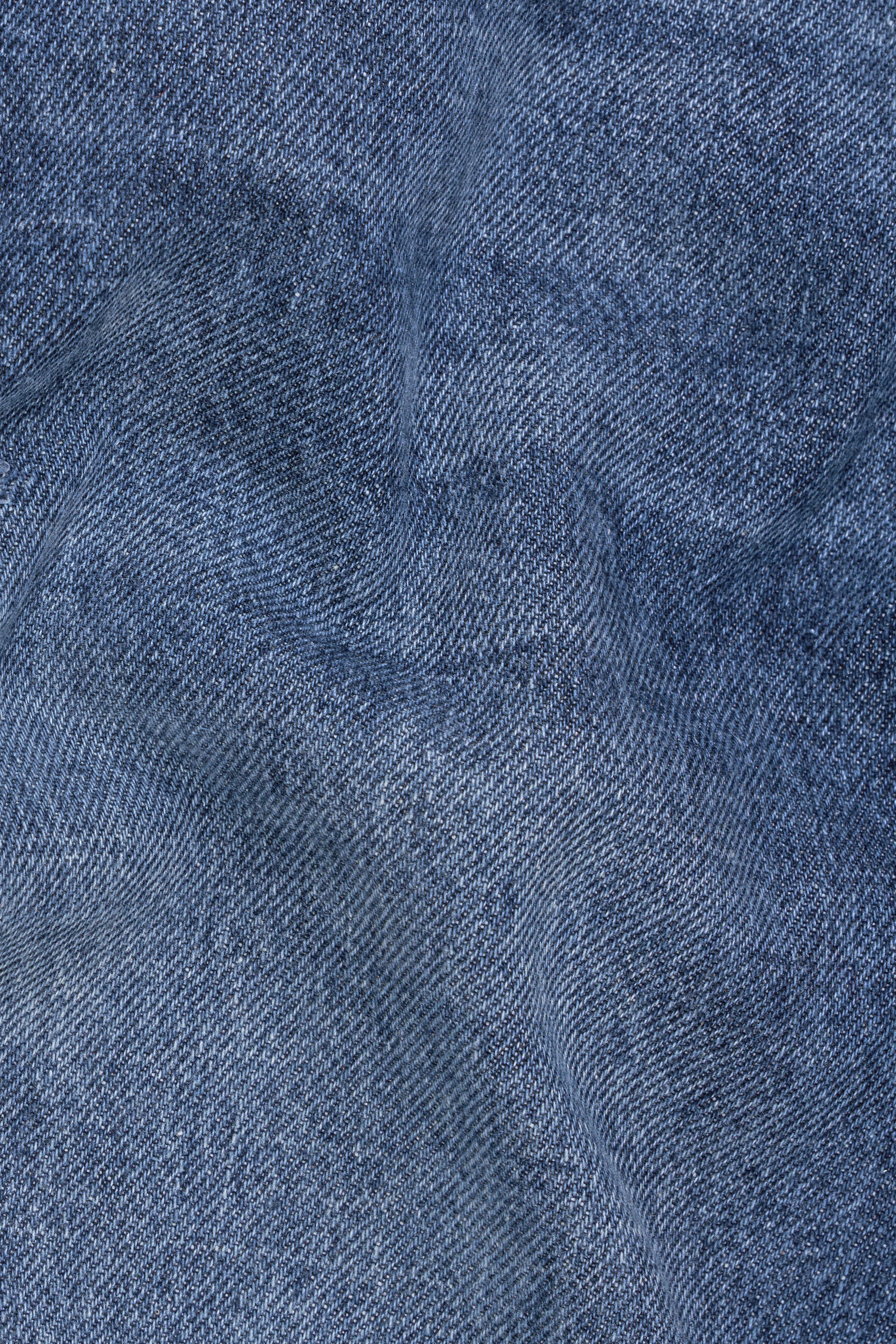Metallic Blue Whiskering Wash Mildly Distressed Denim J253-30, J253-32, J253-34, J253-36, J253-38, J253-40