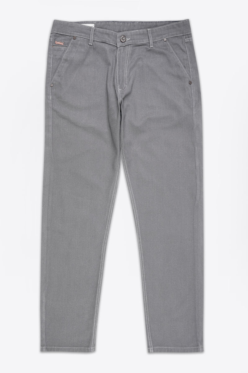 Gunsmoke Gray Rinse Wash Clean Look Denim