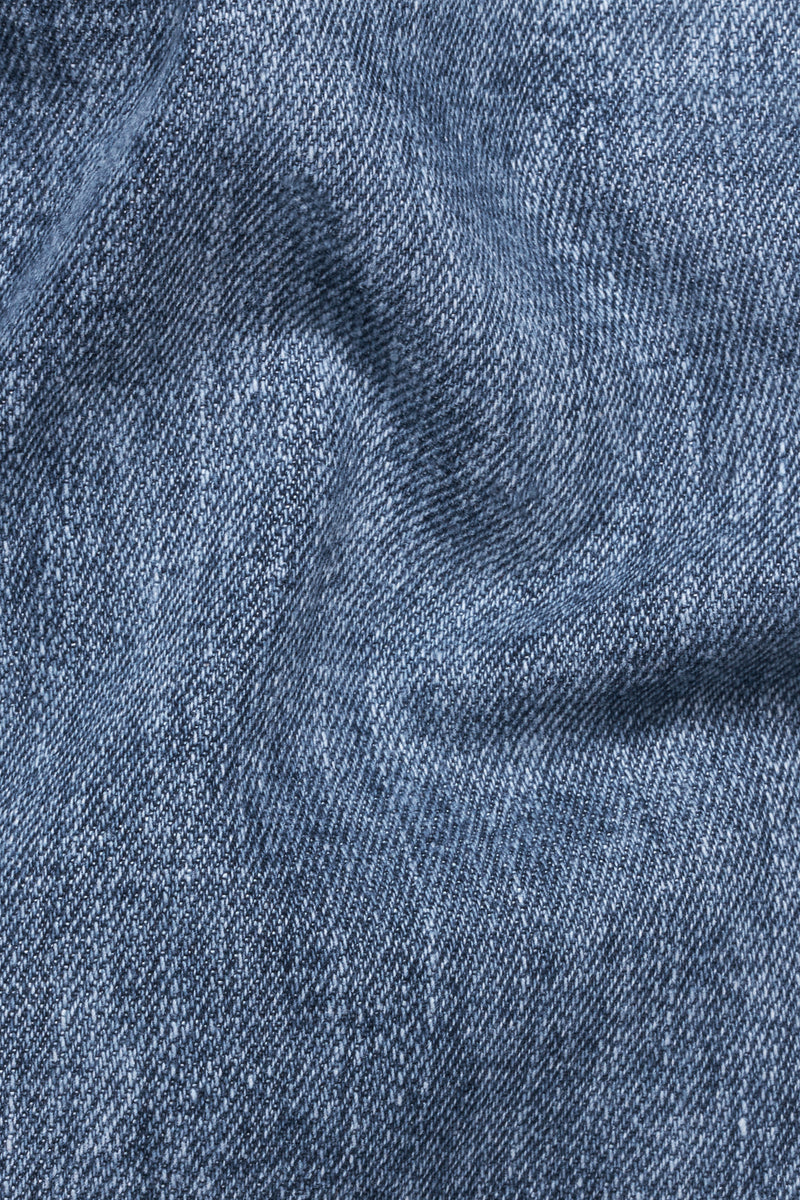 Gothic Blue Acid Wash Stretchable Cargo Denim