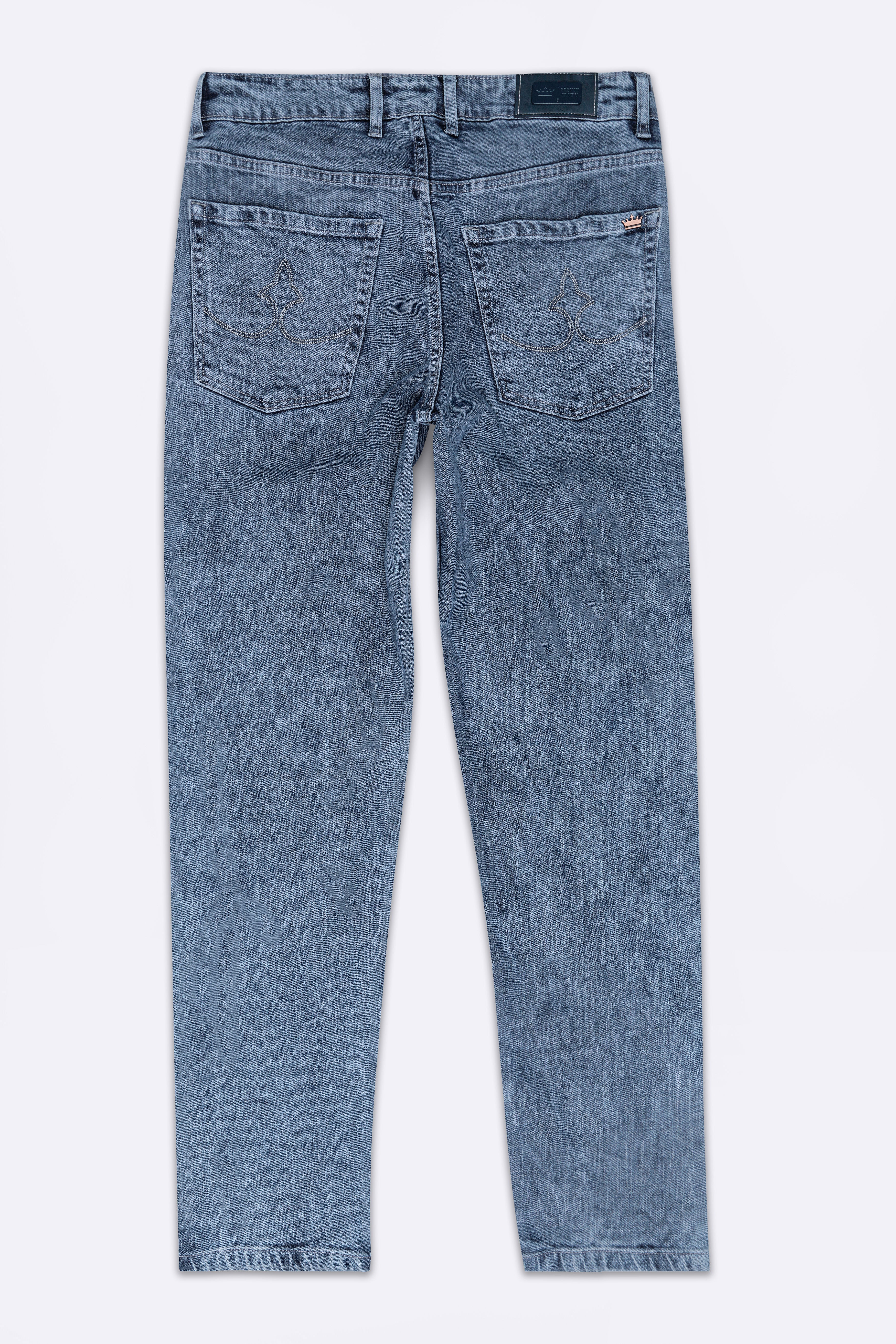 Gothic Blue Acid Wash Stretchable Cargo Denim J263-30, J263-32, J263-34, J263-36, J263-38, J263-40