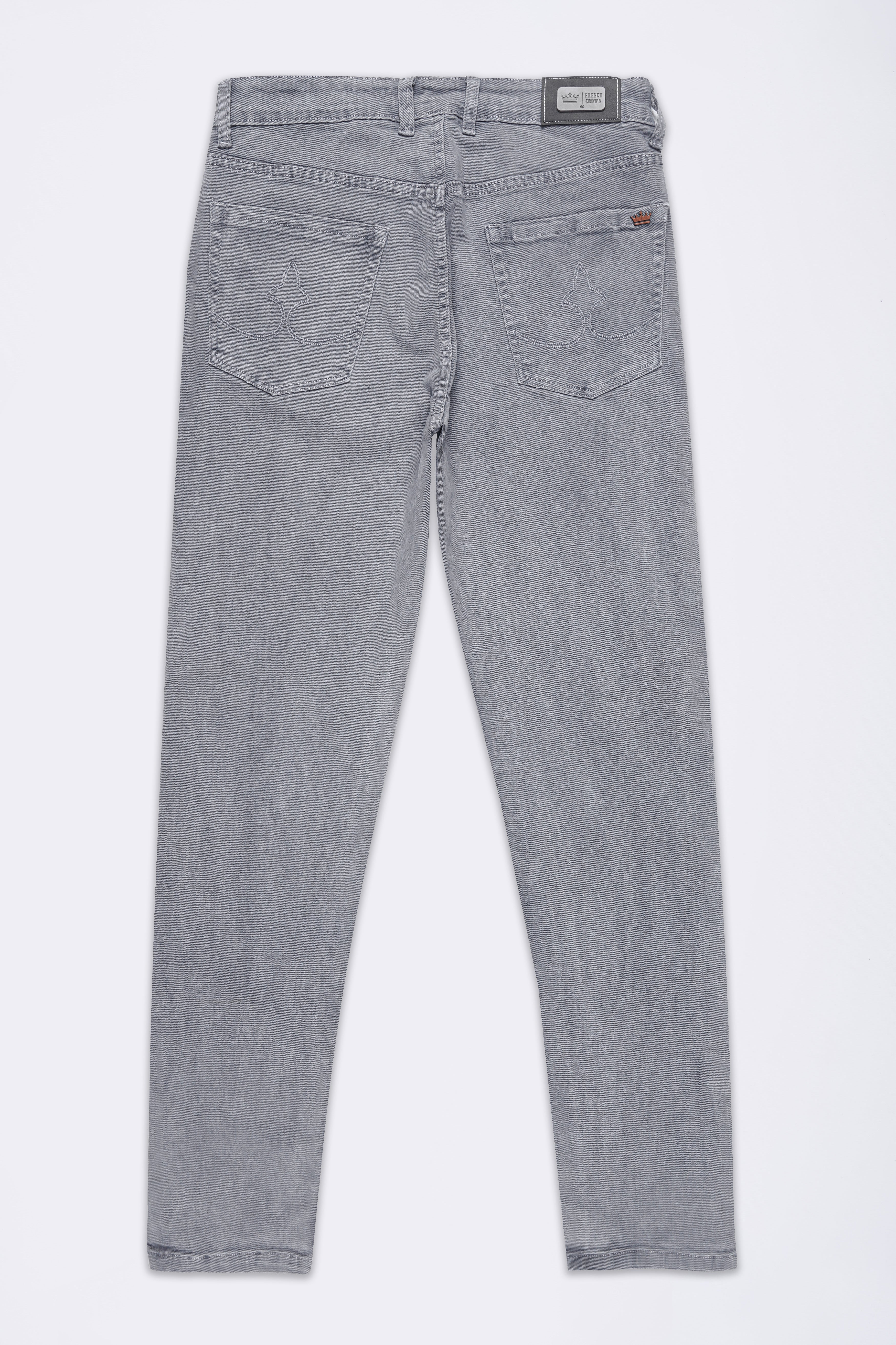 Boulder Gray Rinse Wash Mildly Distressed Stretchable Denim J264-30, J264-32, J264-34, J264-36, J264-38, J264-40