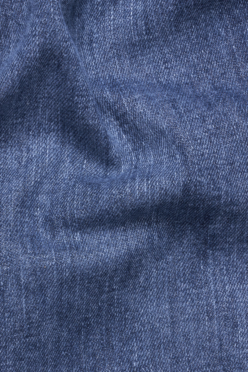 River Bed Blue Acid Wash Cargo Denim