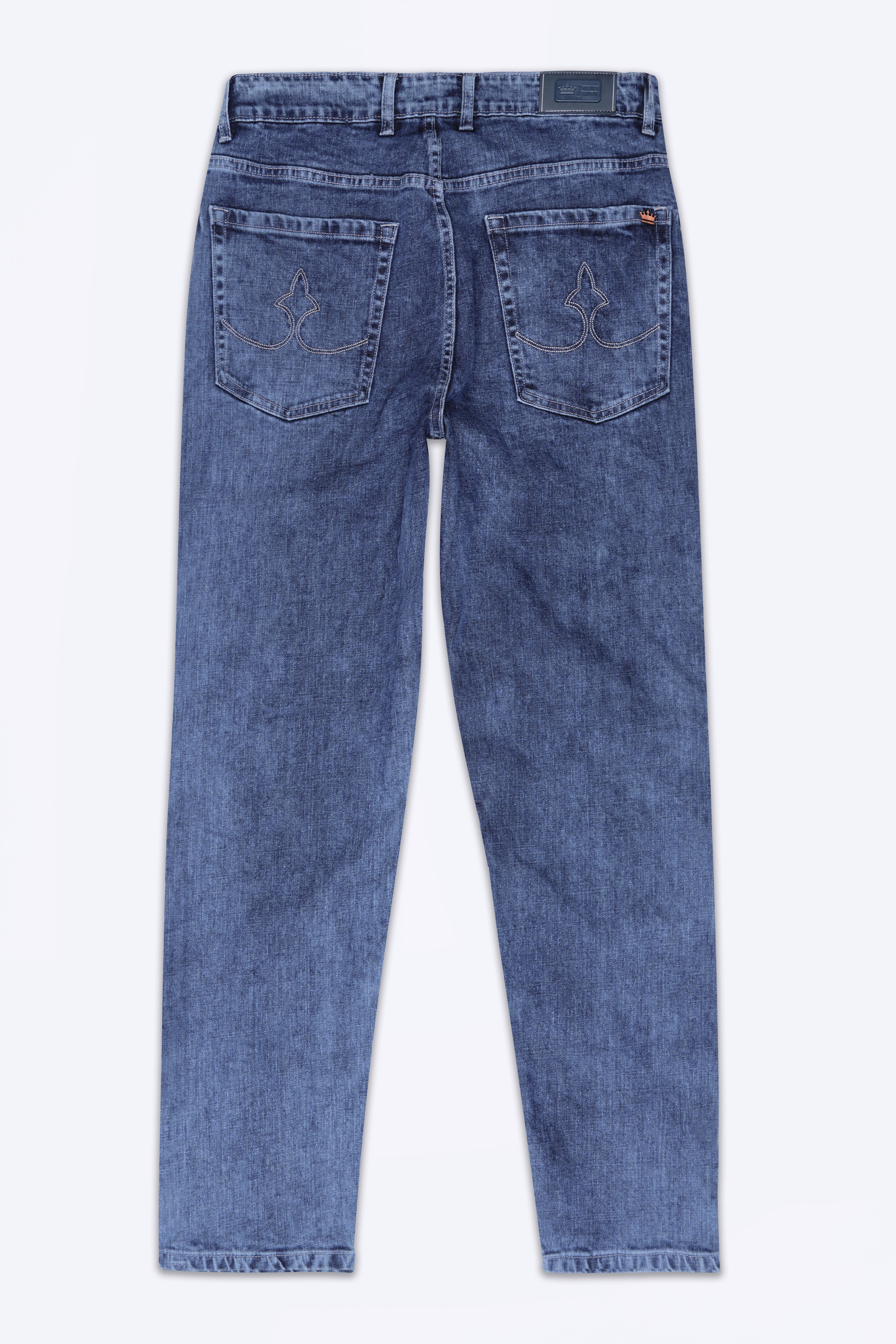 River Bed Blue Acid Wash Cargo Denim J269-30, J269-32, J269-34, J269-36, J269-38, J269-40
