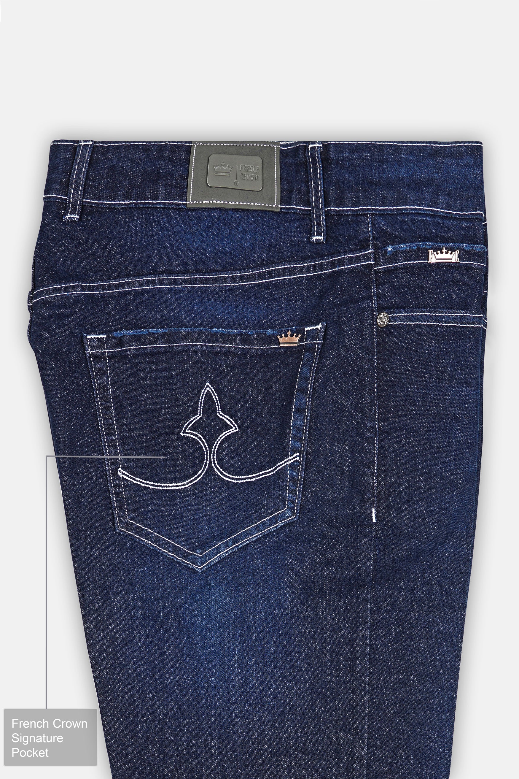 Ebony Clay Blue Whiskering Wash Denim