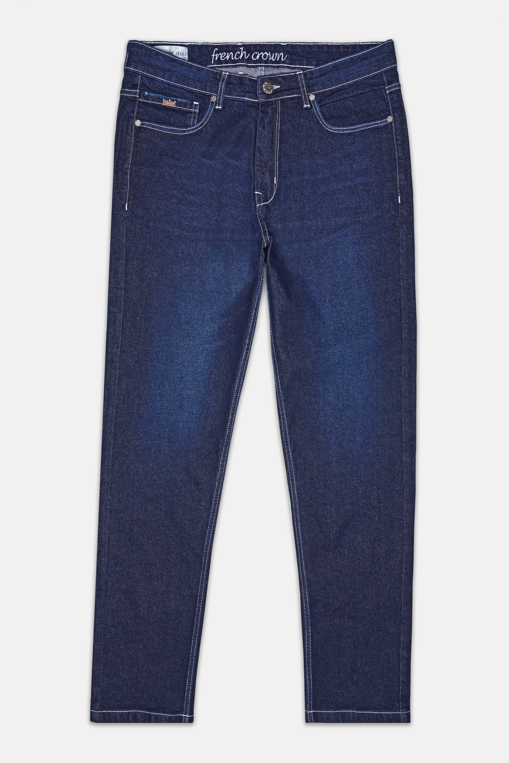 Ebony Clay Blue Whiskering Wash Denim