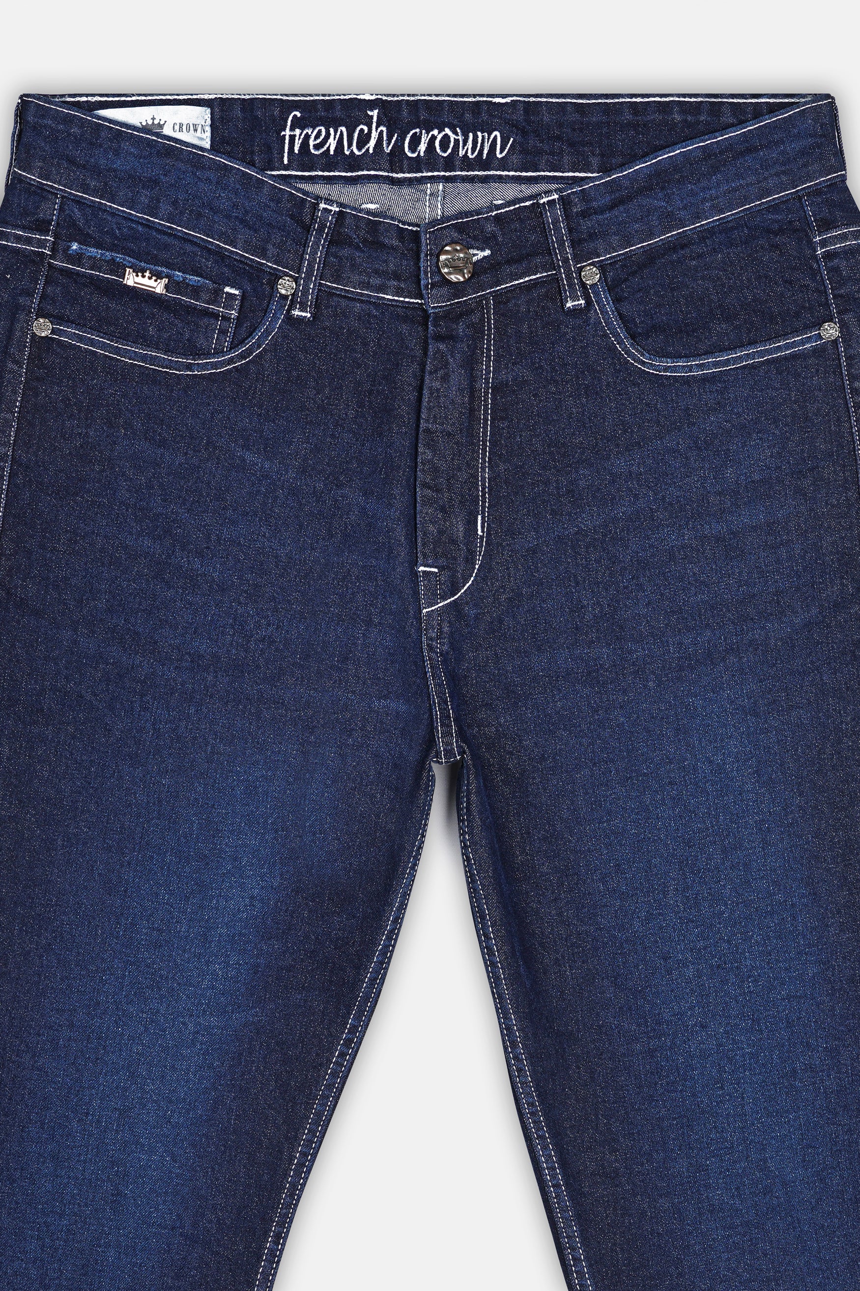 Ebony Clay Blue Whiskering Wash Denim