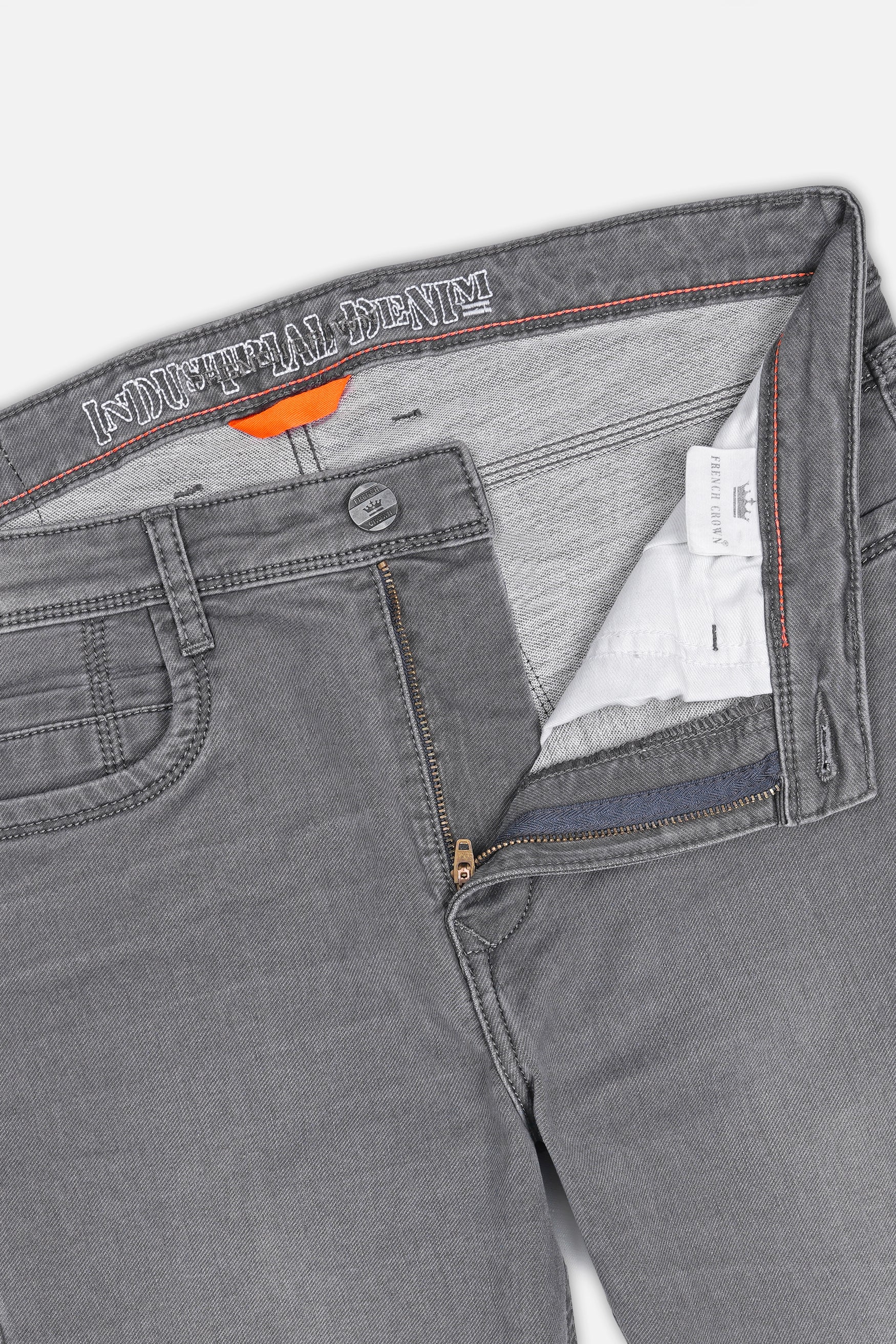 Granite Gray Whiskering Wash Denim