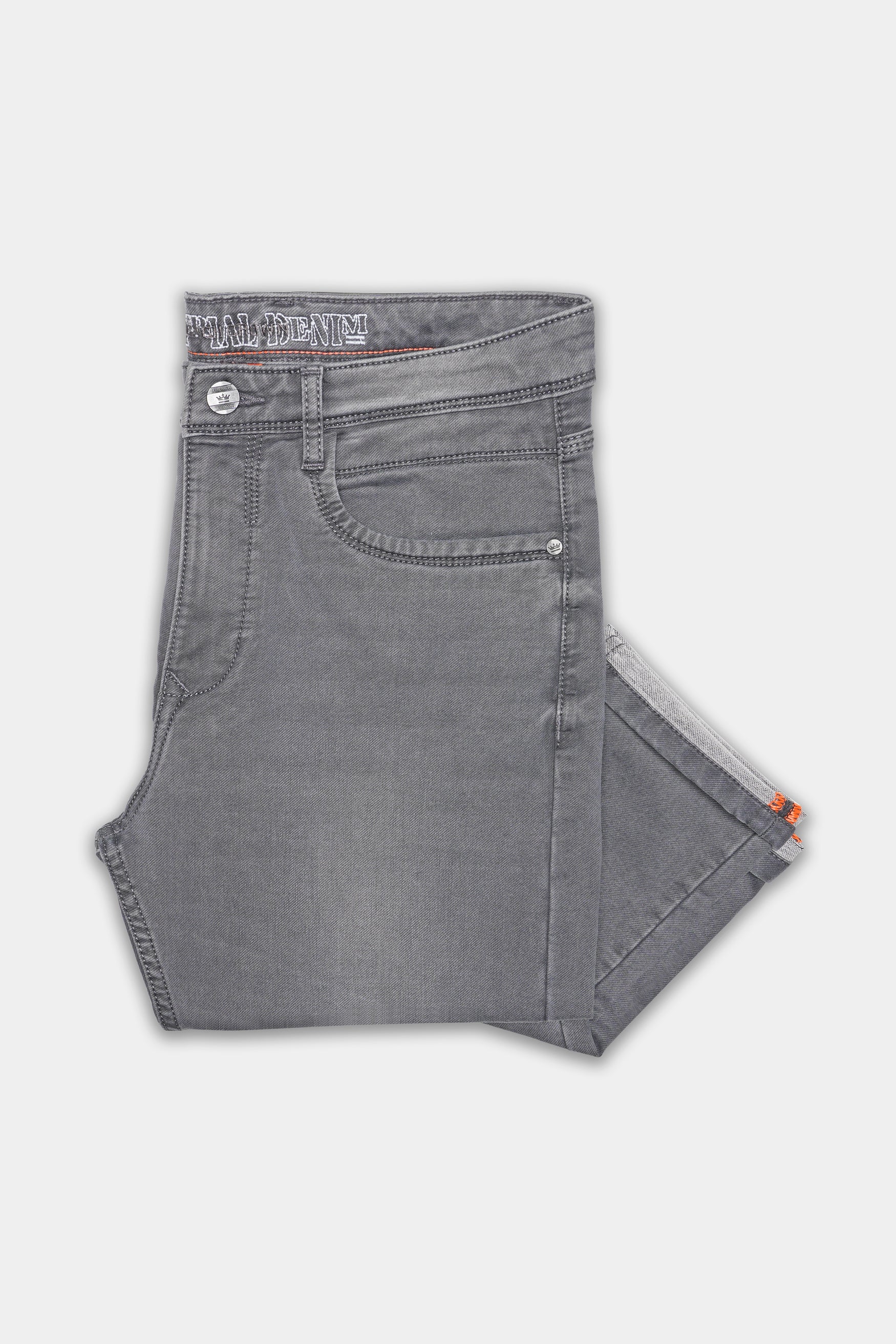 Granite Gray Whiskering Wash Denim