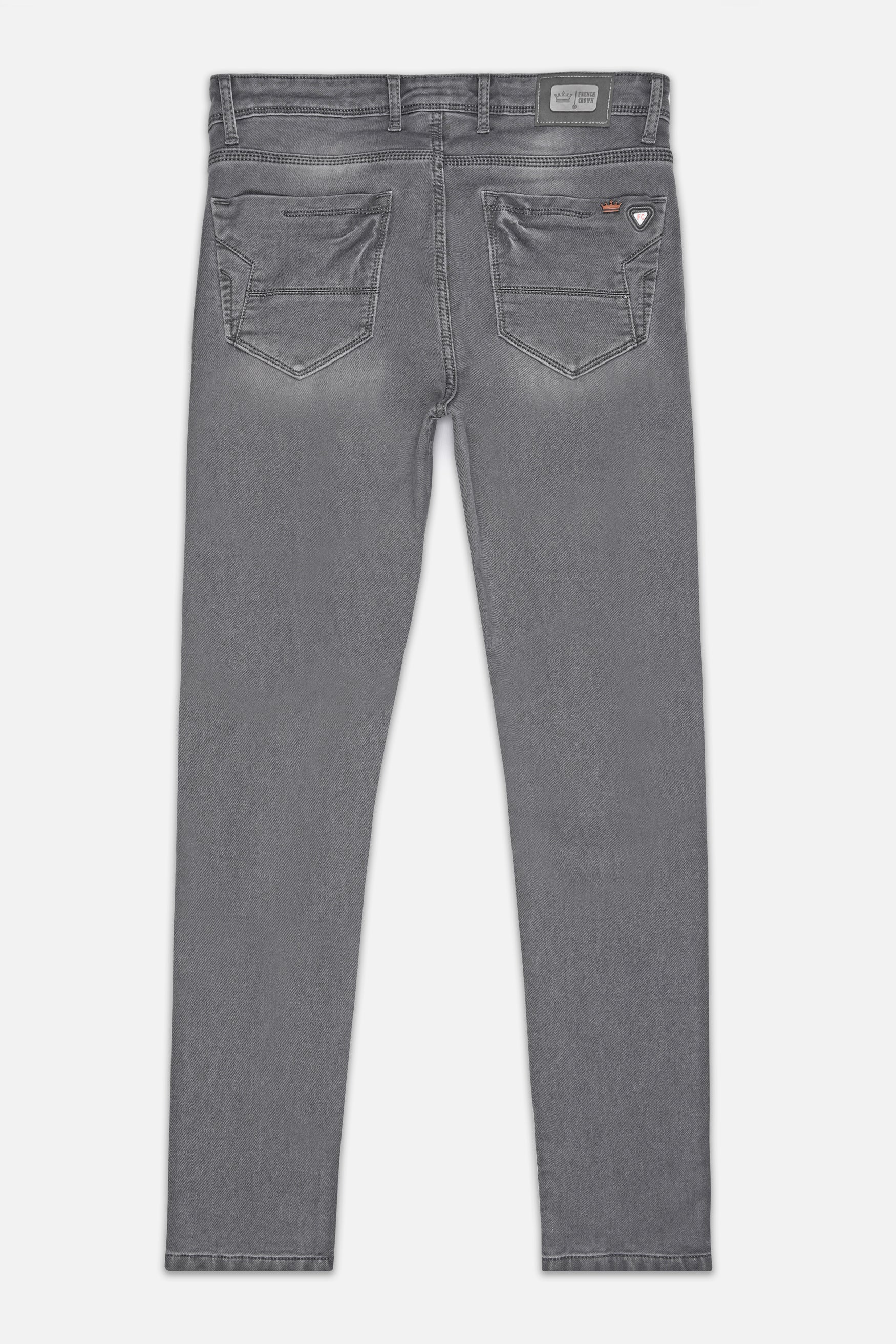 Granite Gray Whiskering Wash Denim