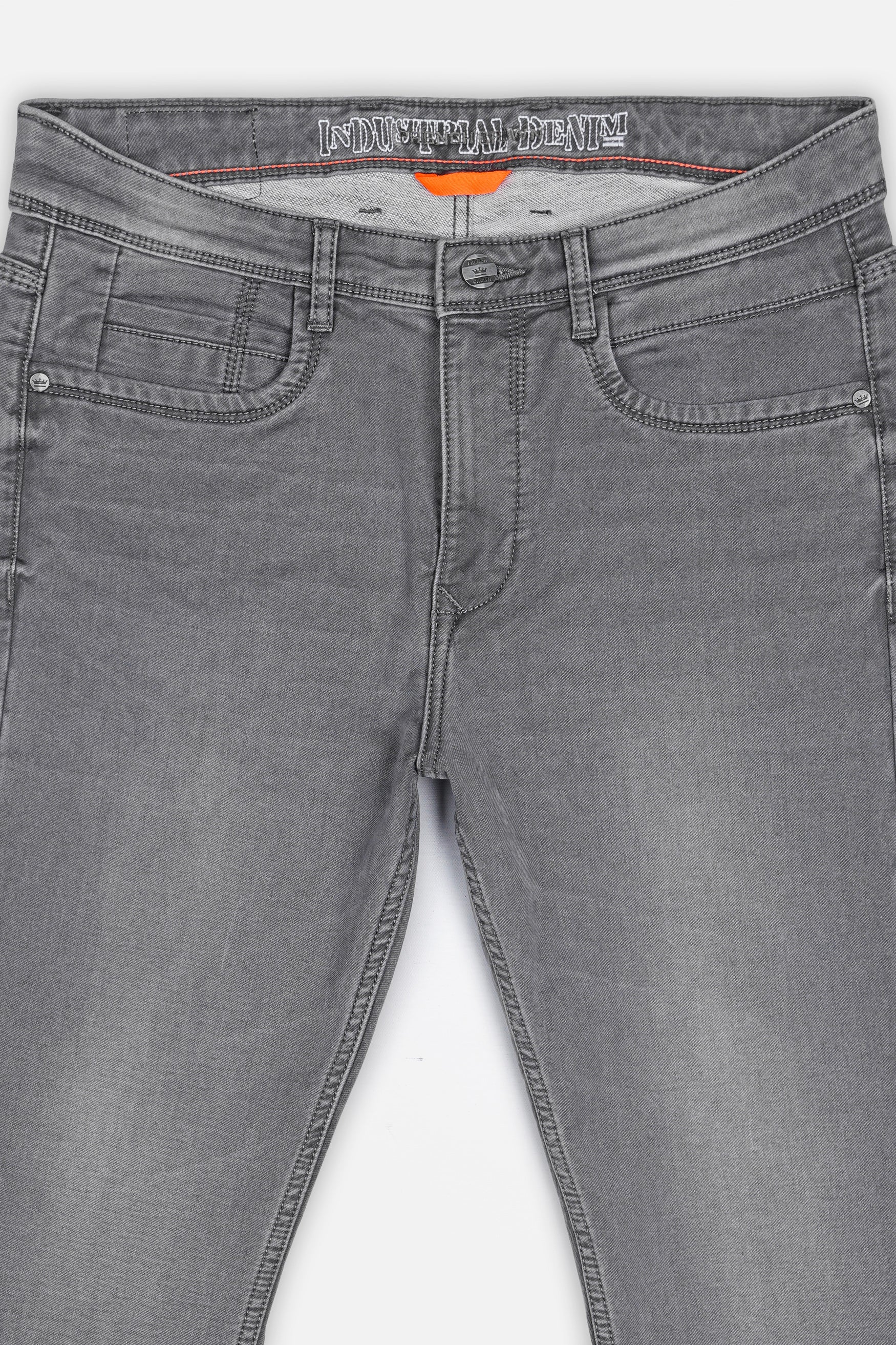 Granite Gray Whiskering Wash Denim