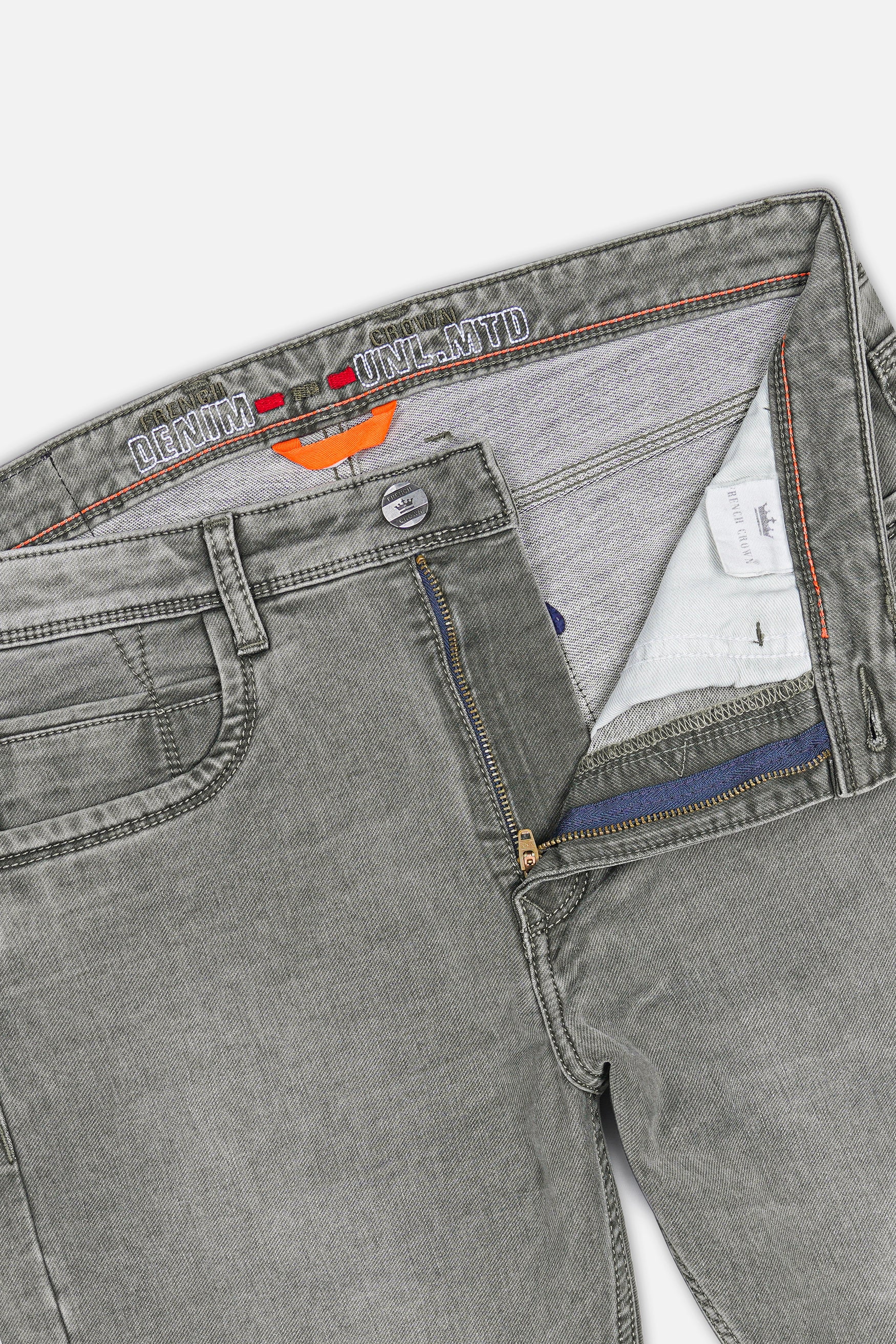 Dusty Gray Stone Wash Denim
