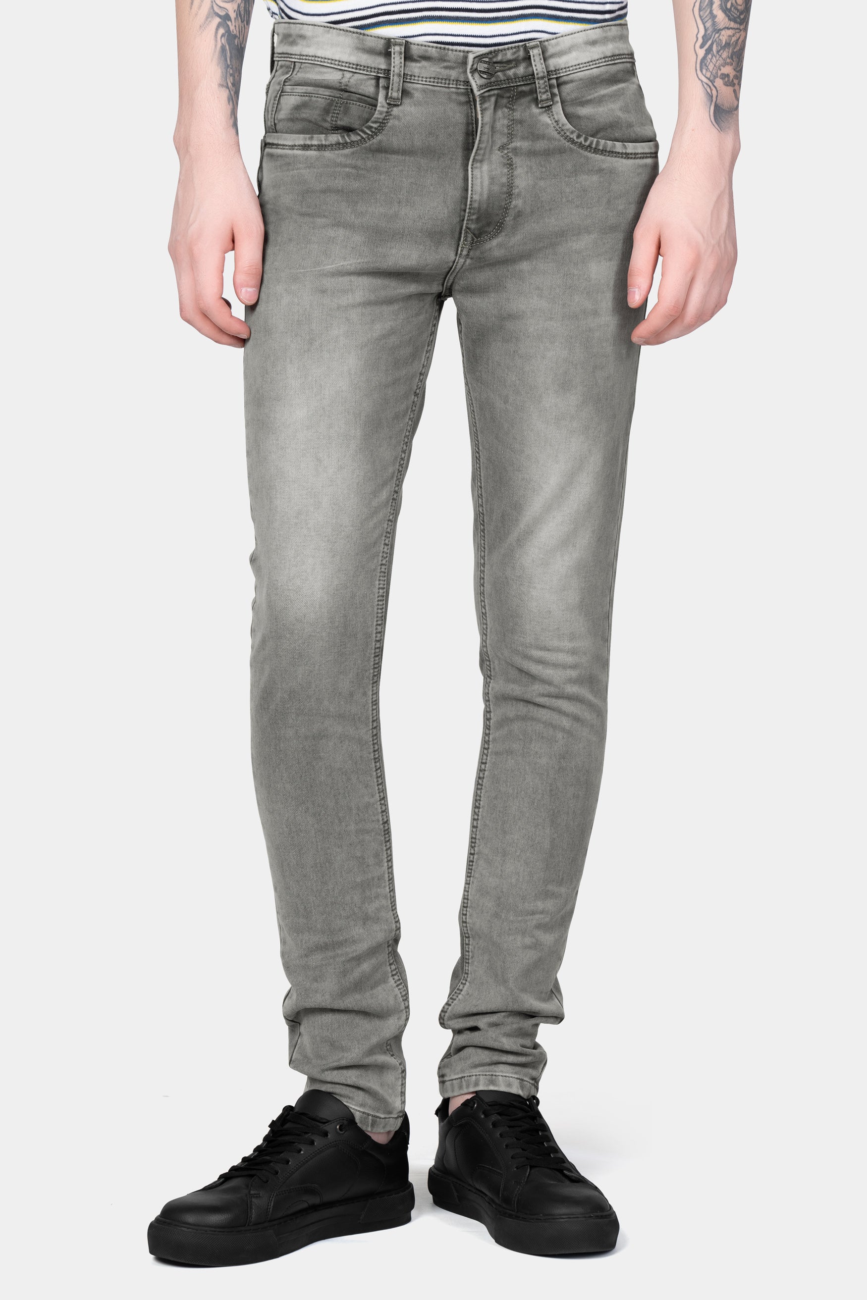 Dusty Gray Stone Wash Denim