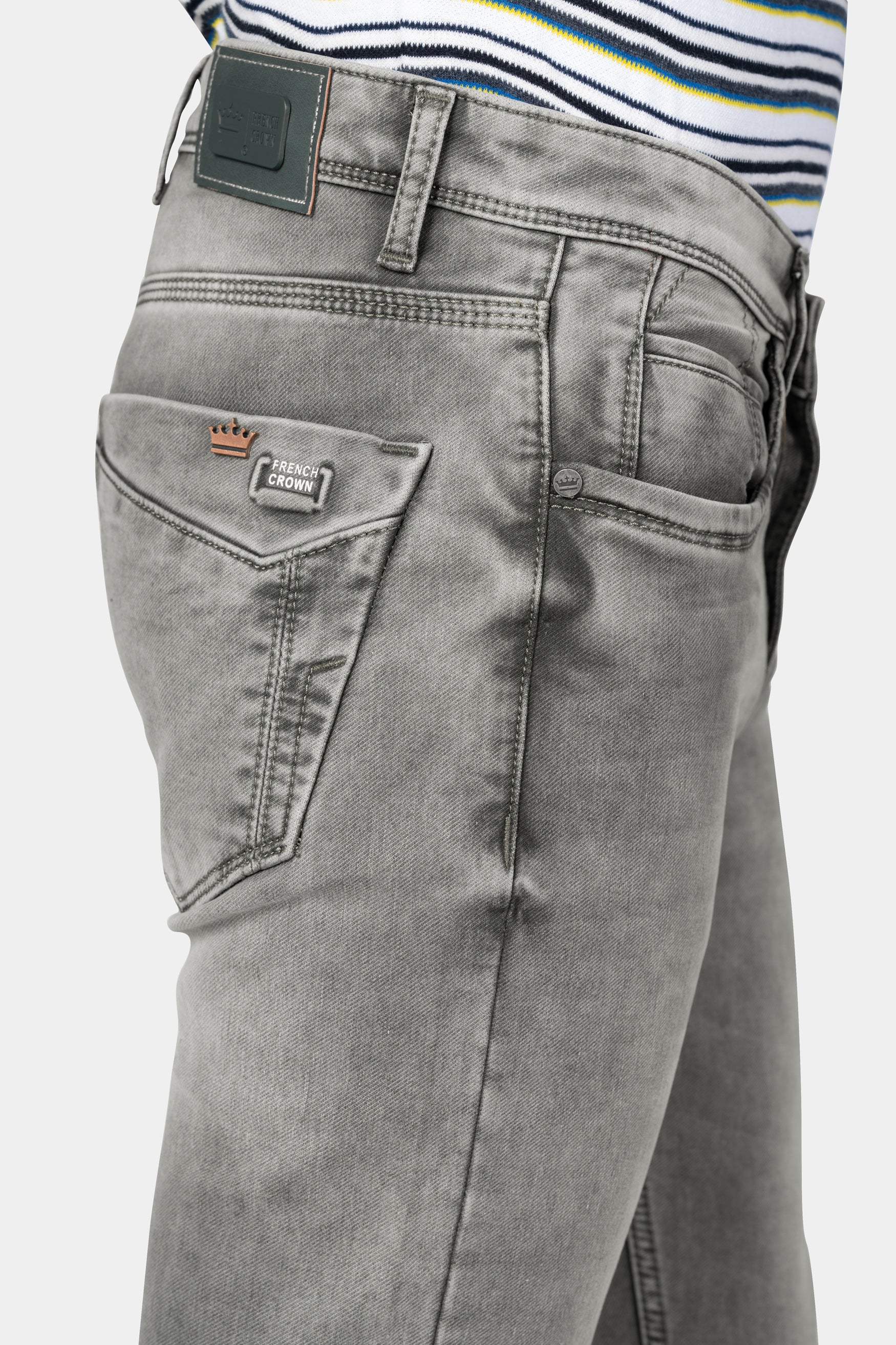 Dusty Gray Stone Wash Denim