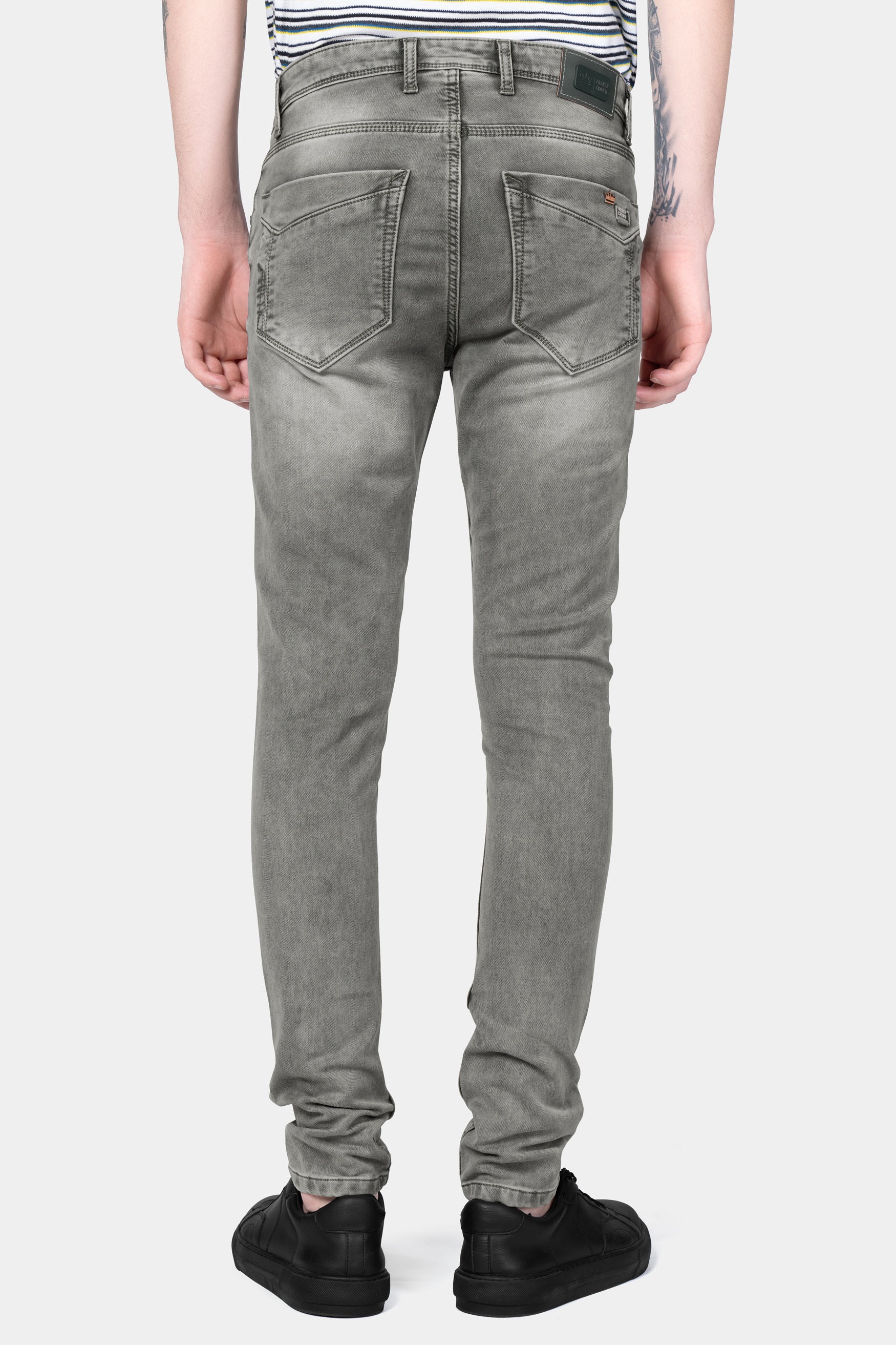 Dusty Gray Stone Wash Denim