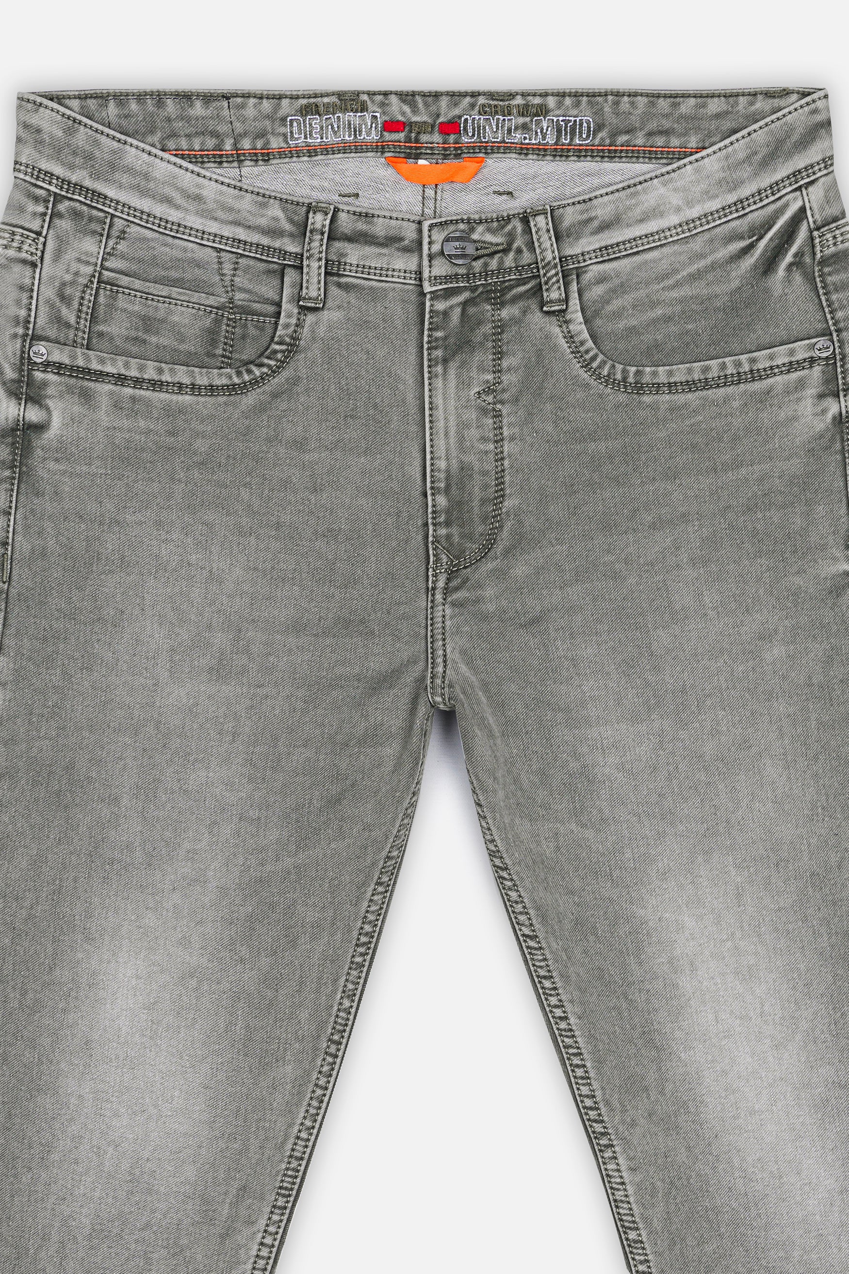 Dusty Gray Stone Wash Denim