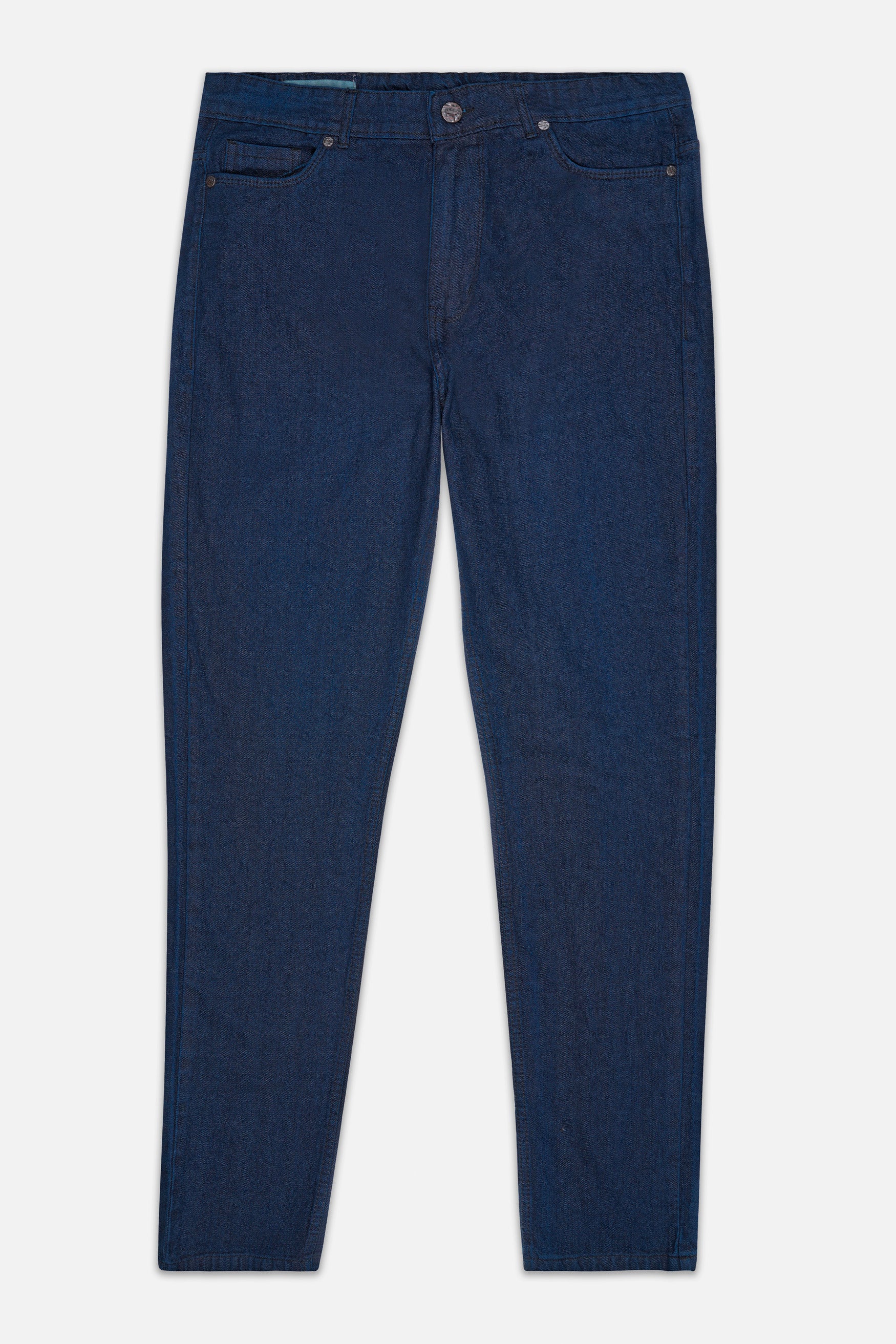 Gunmetal Blue Rinse Wash Clean Look Denim