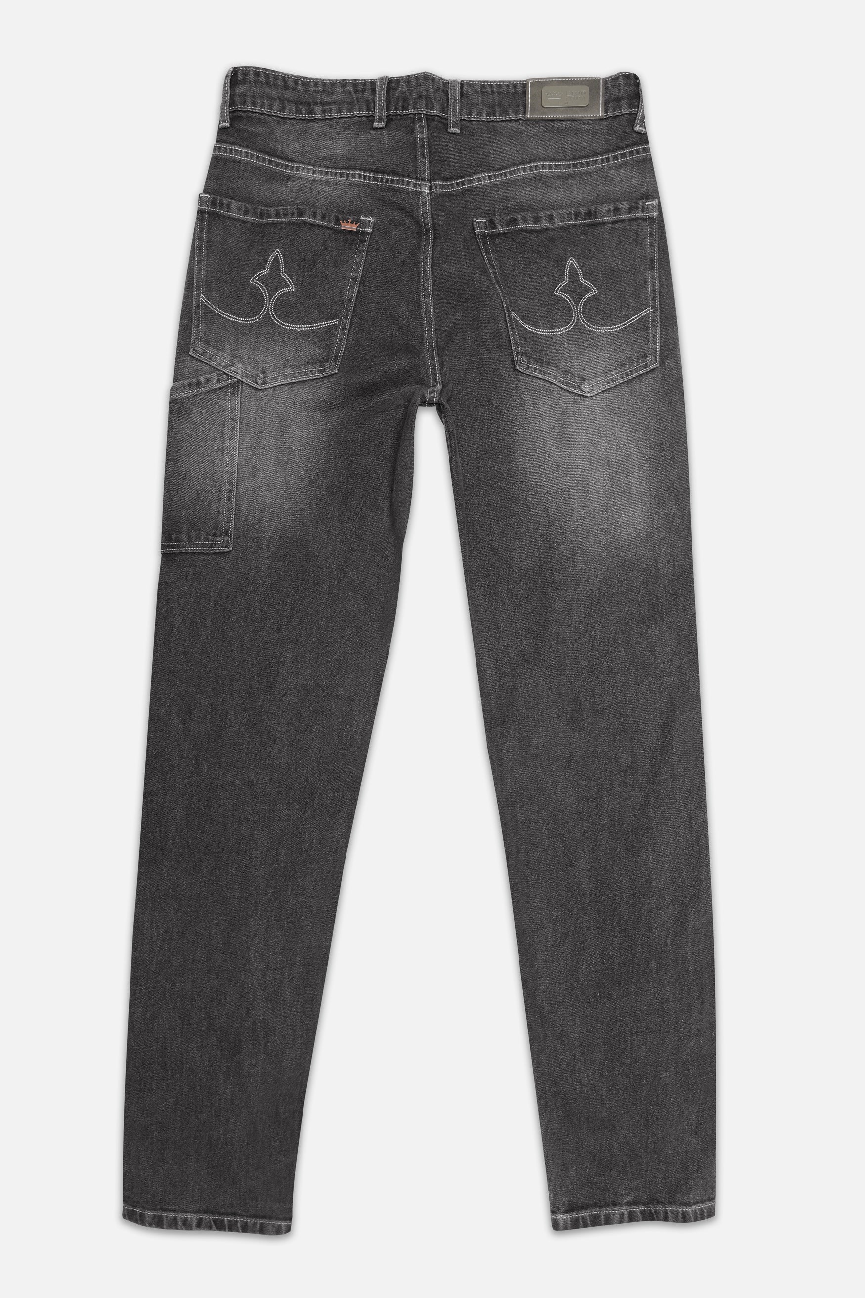 Iridium Gray Whiskering Wash Mildly Distressed Denim