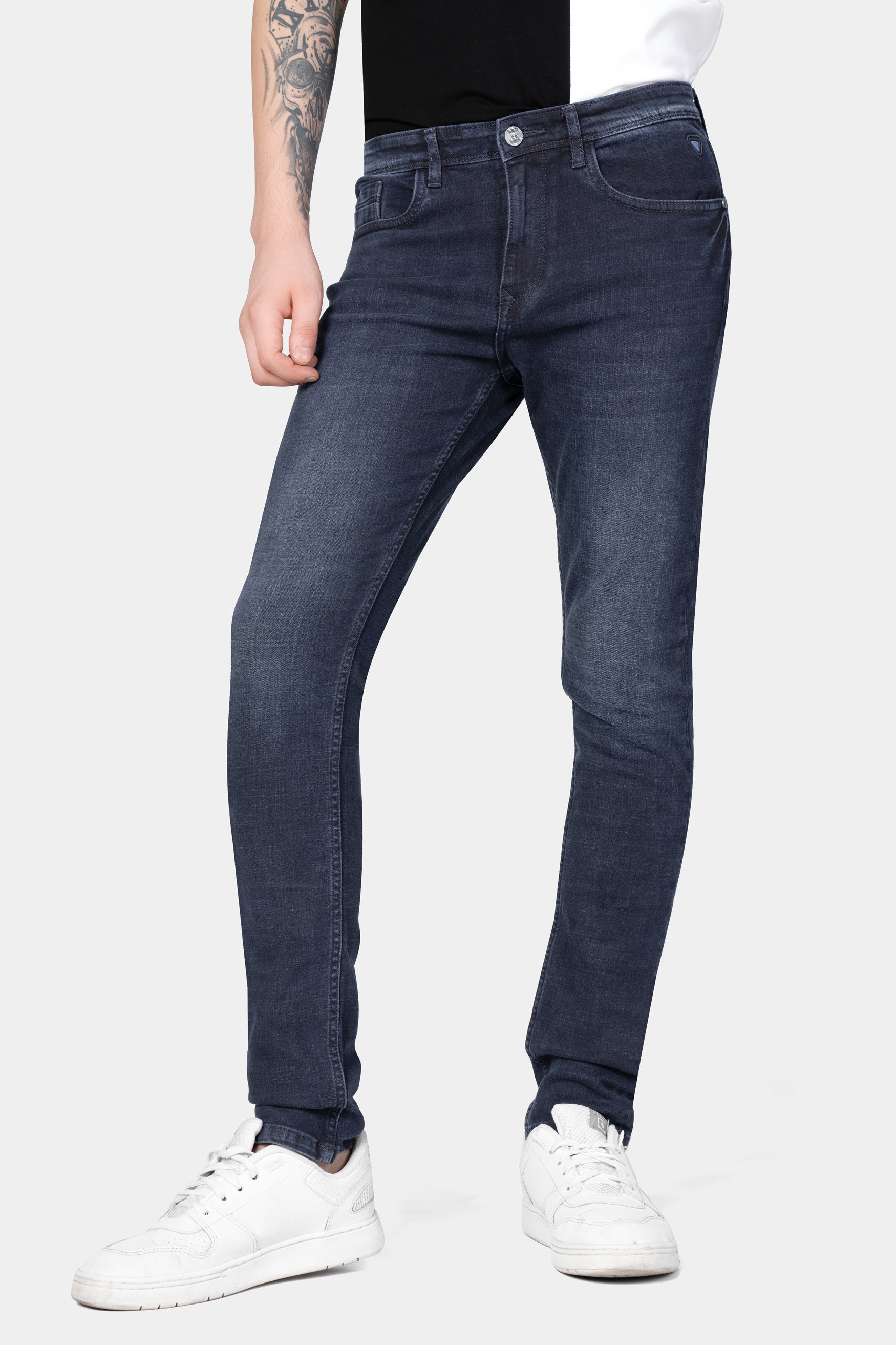 Tuna Blue Whiskering Wash Stretchable Denim