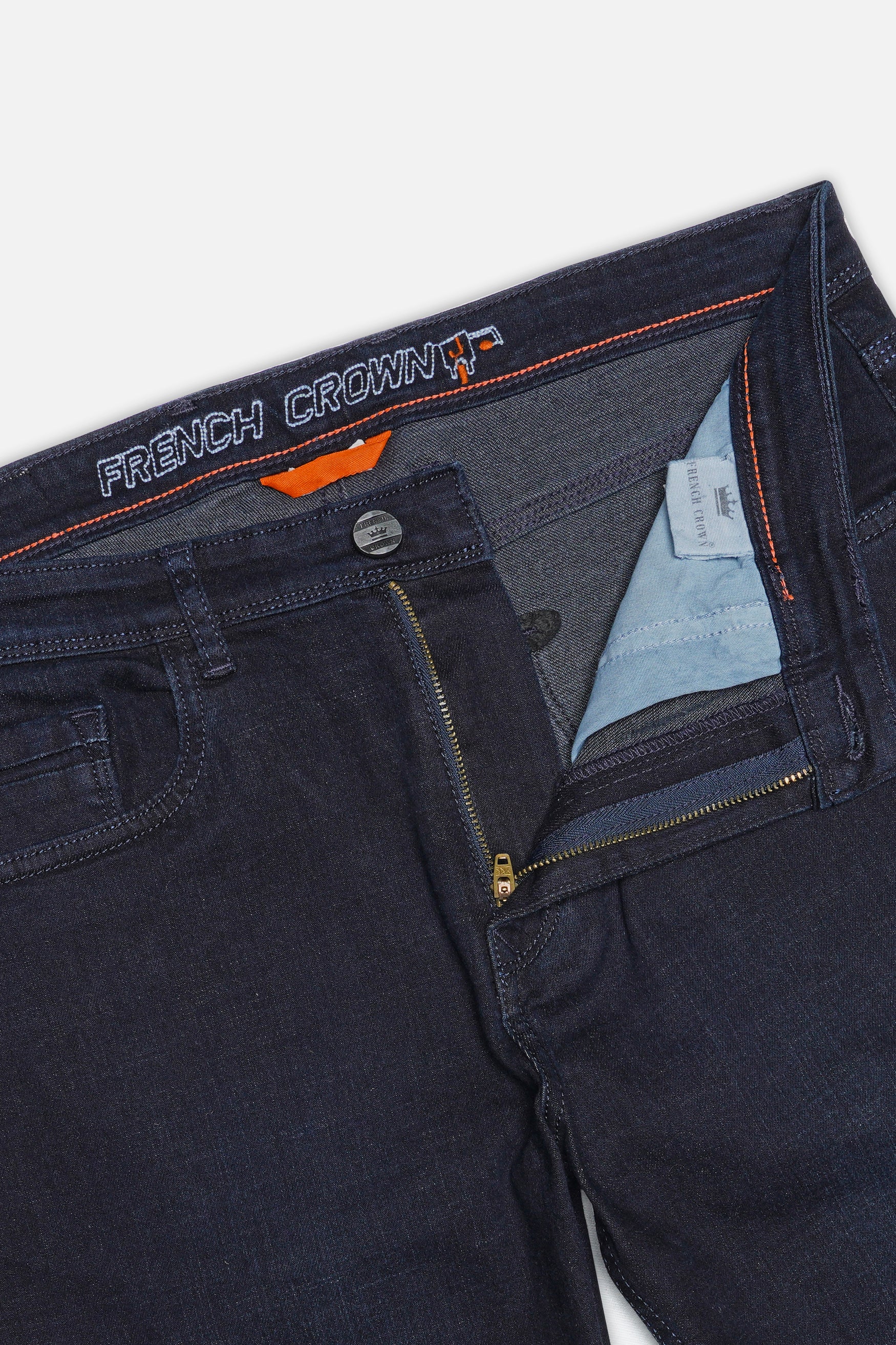 Thunder Blue Rinse Wash Stretchable Denim