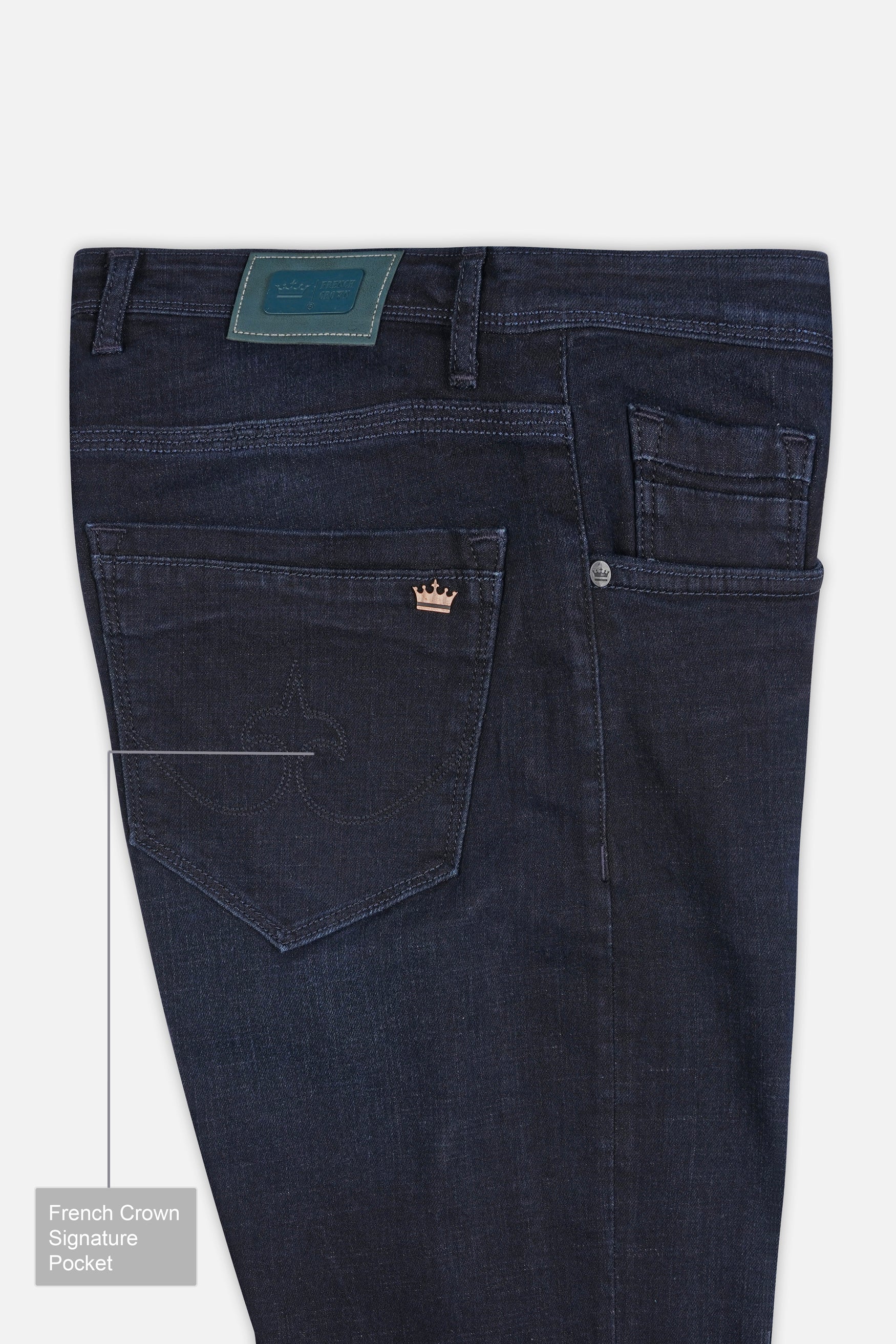 Thunder Blue Rinse Wash Stretchable Denim