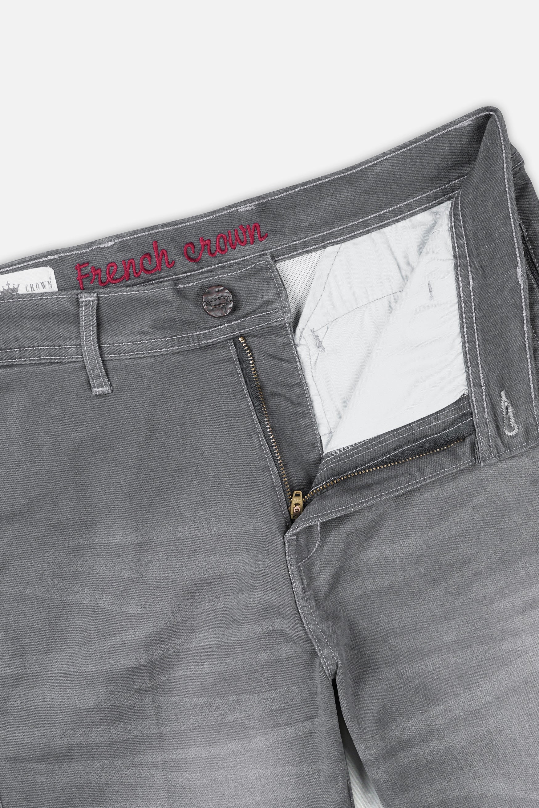 Boulder Gray Whiskering Wash Stretchable Denim