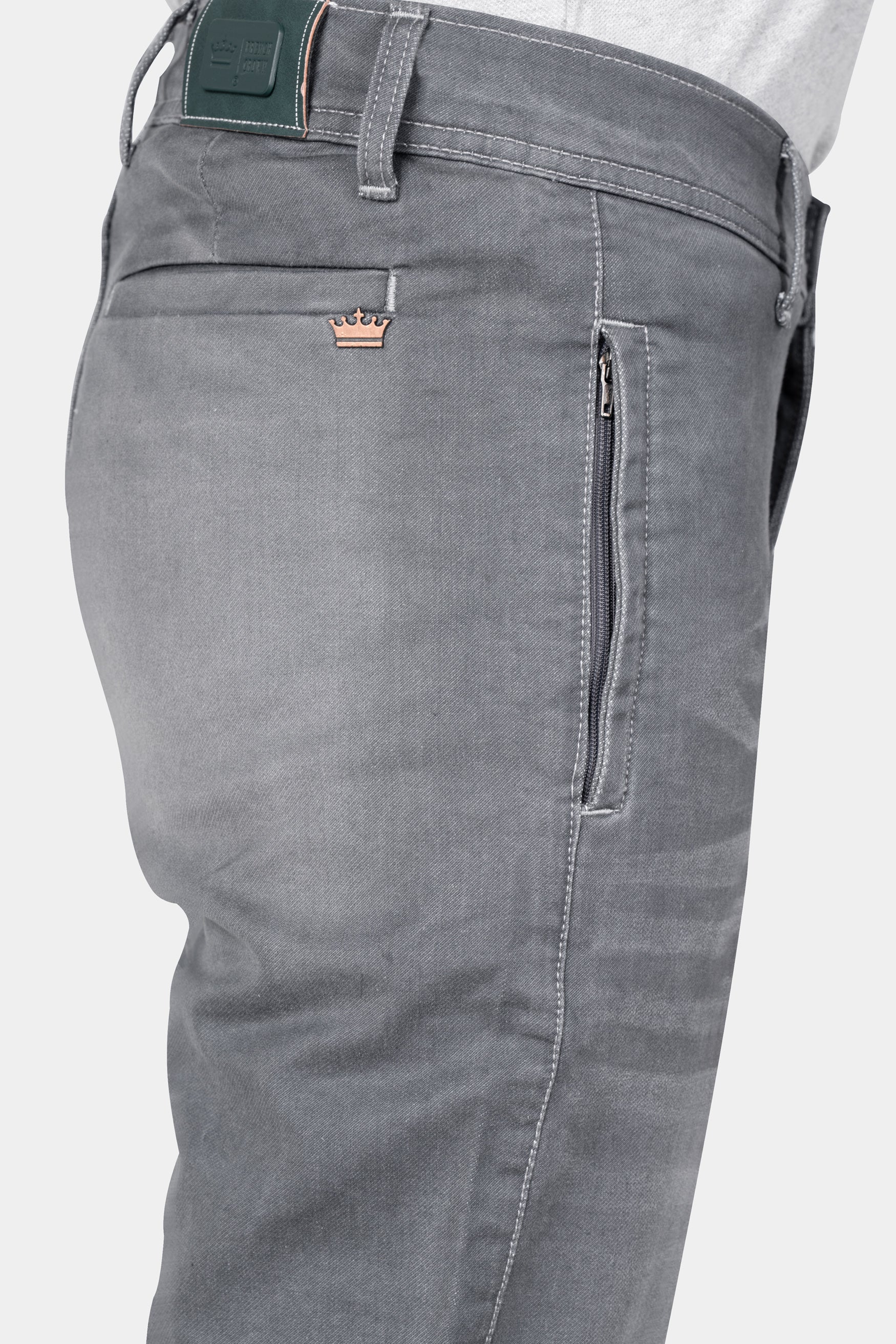 Boulder Gray Whiskering Wash Stretchable Denim