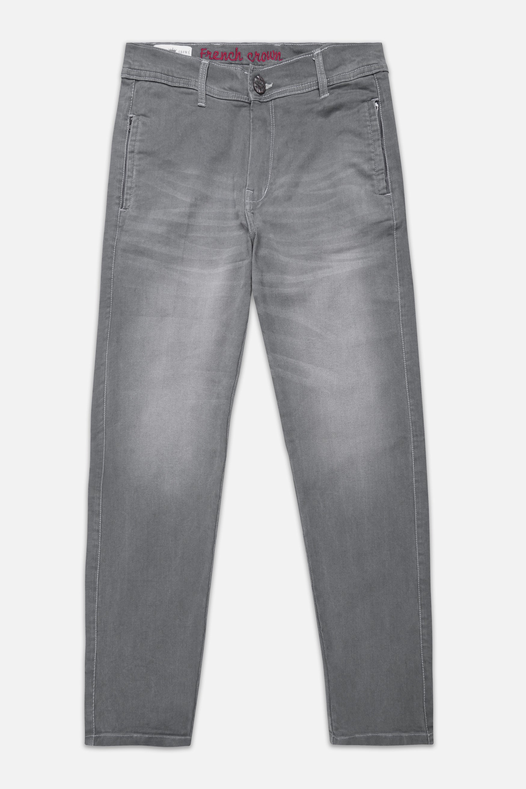 Boulder Gray Whiskering Wash Stretchable Denim