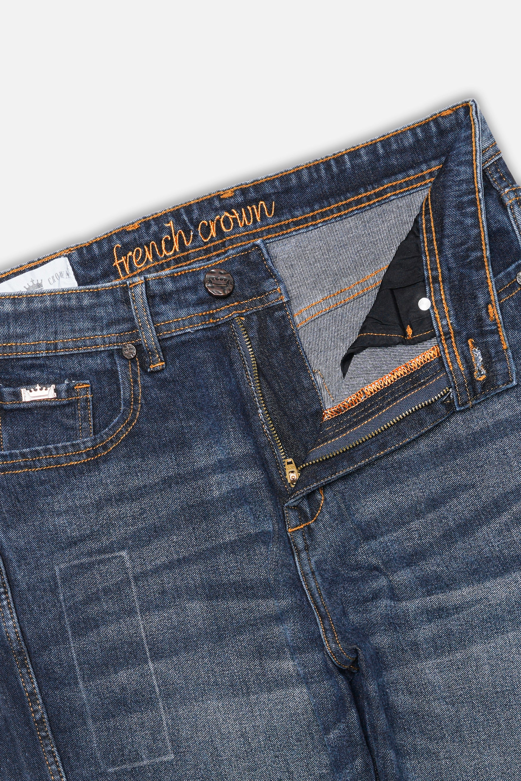 Trout Blue Whiskering Wash Stretchable Denim