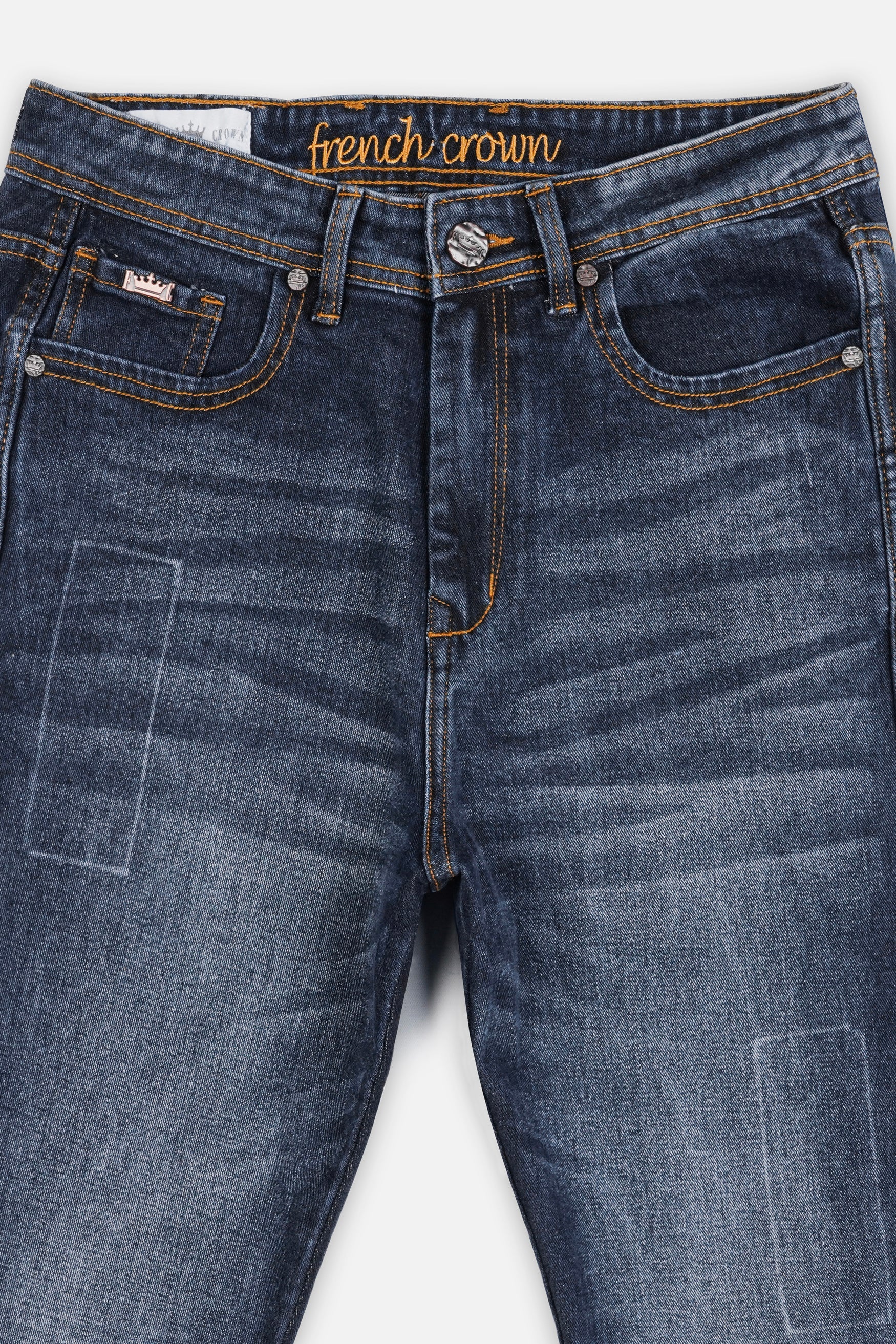 Trout Blue Whiskering Wash Stretchable Denim