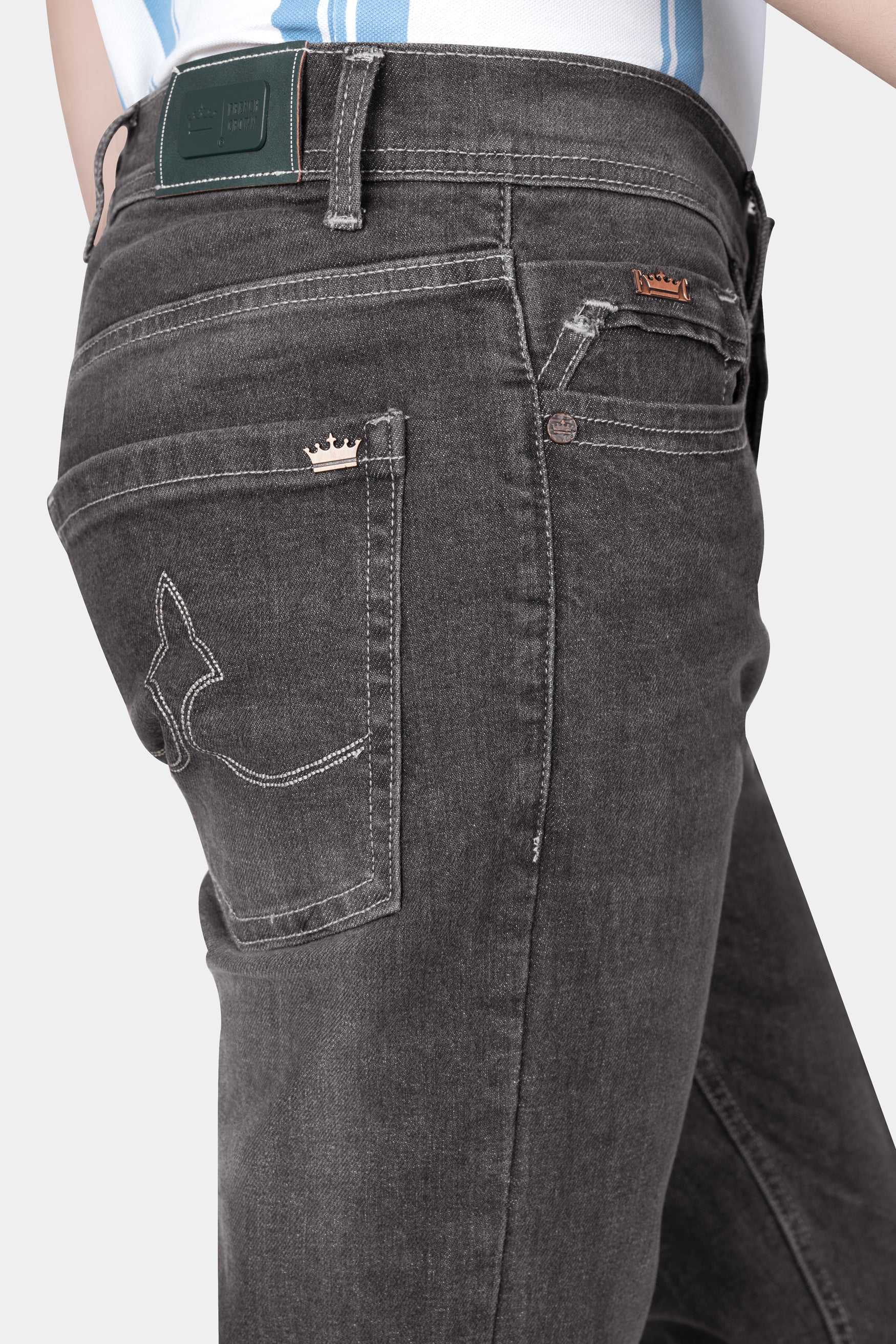 Emperor Gray Stone Wash Denim