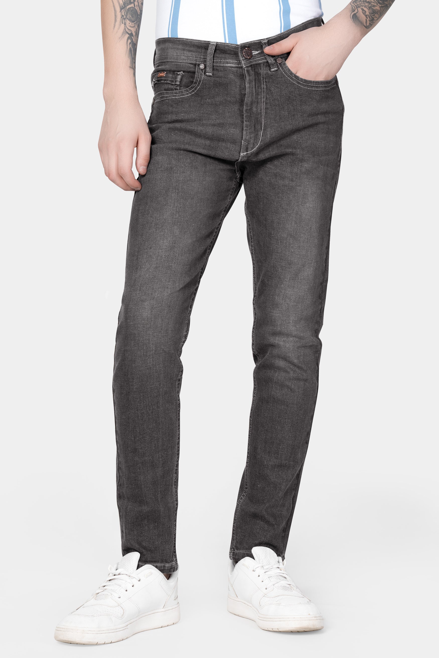 Emperor Gray Stone Wash Denim