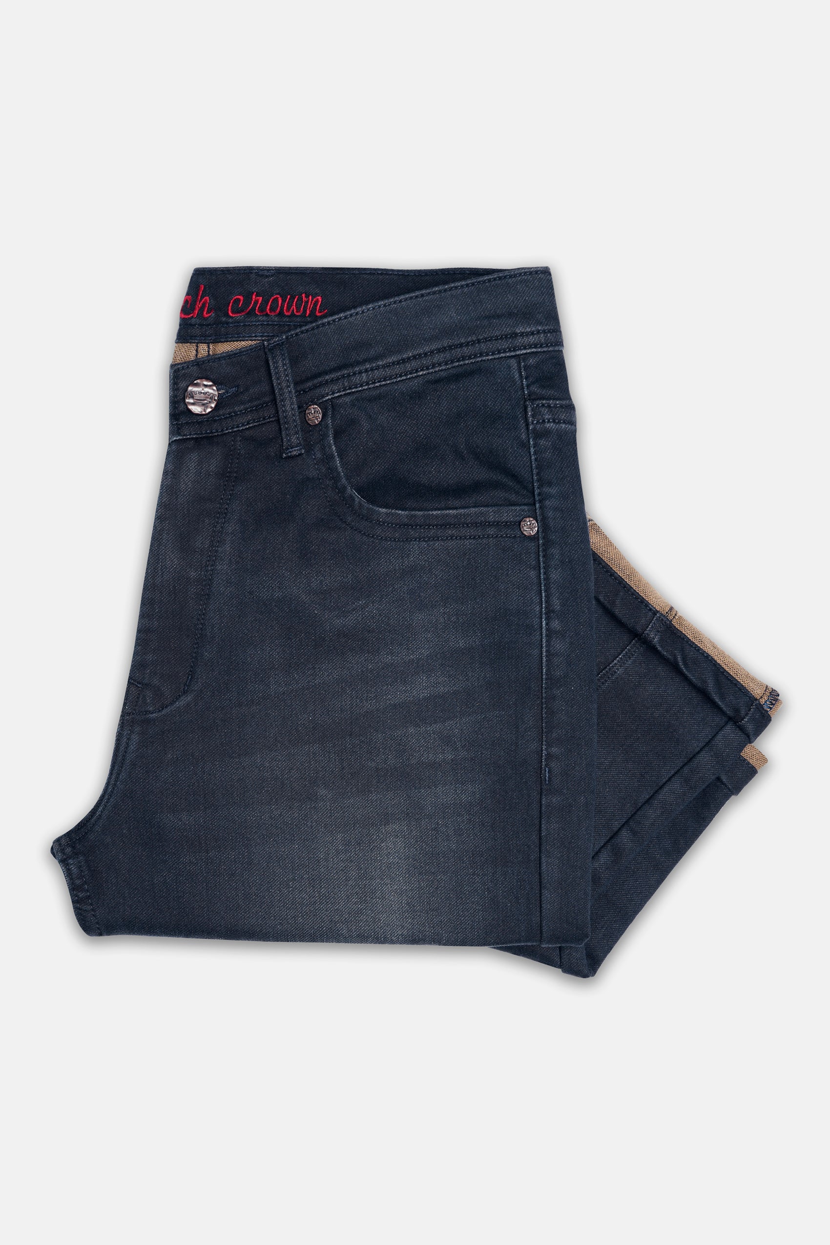 Gunmetal Blue Stone Wash Denim