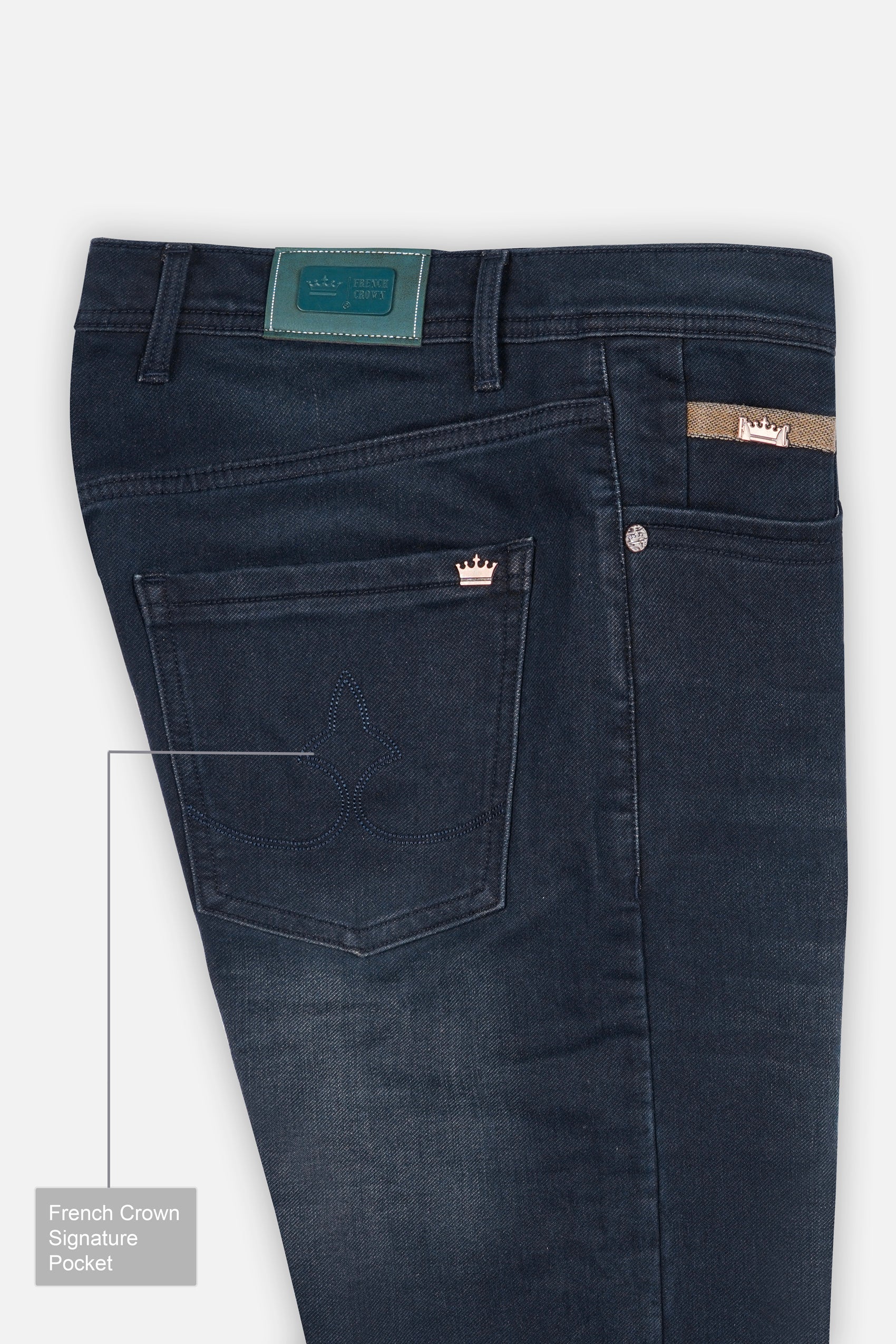 Gunmetal Blue Stone Wash Denim
