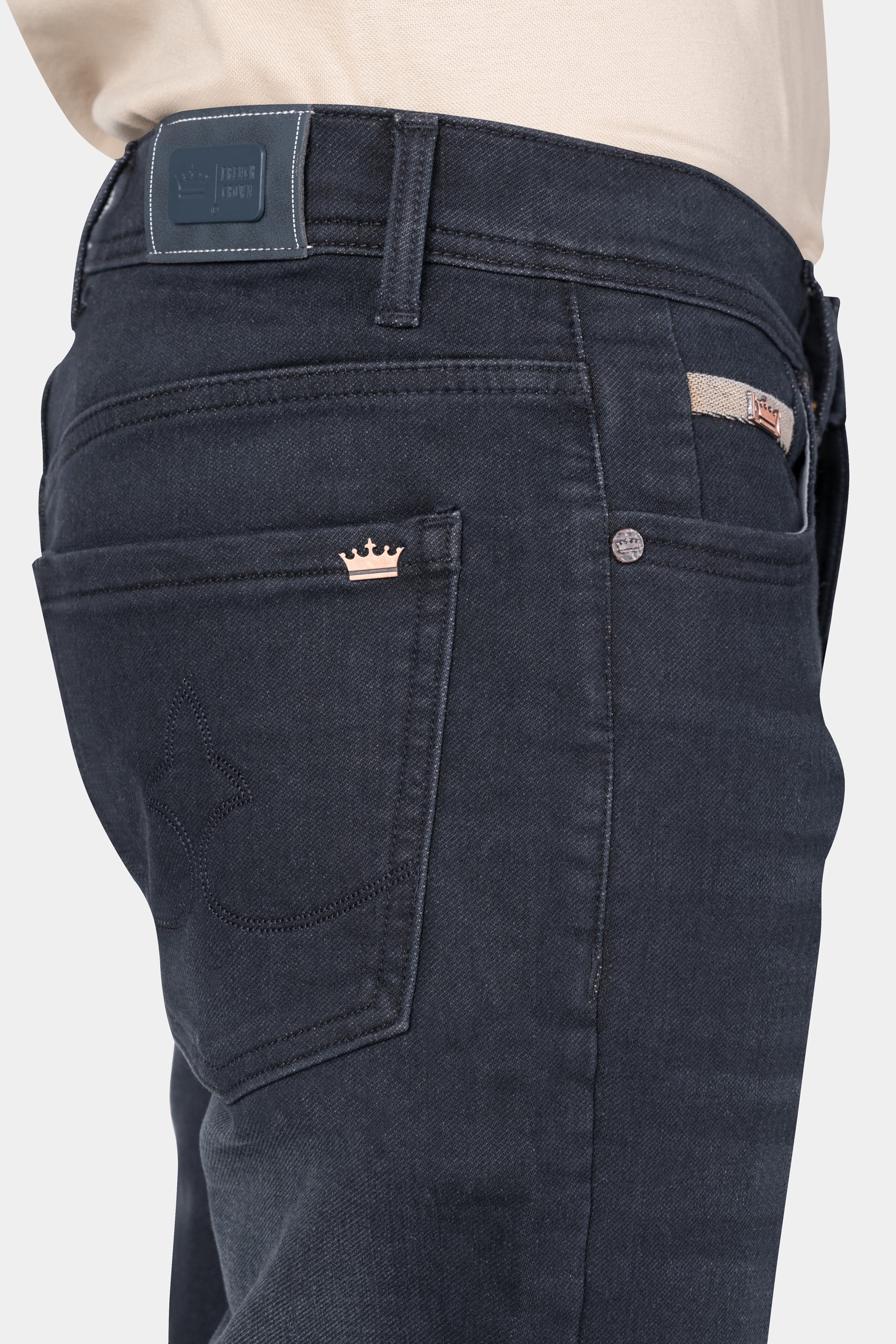 Gunmetal Blue Stone Wash Denim