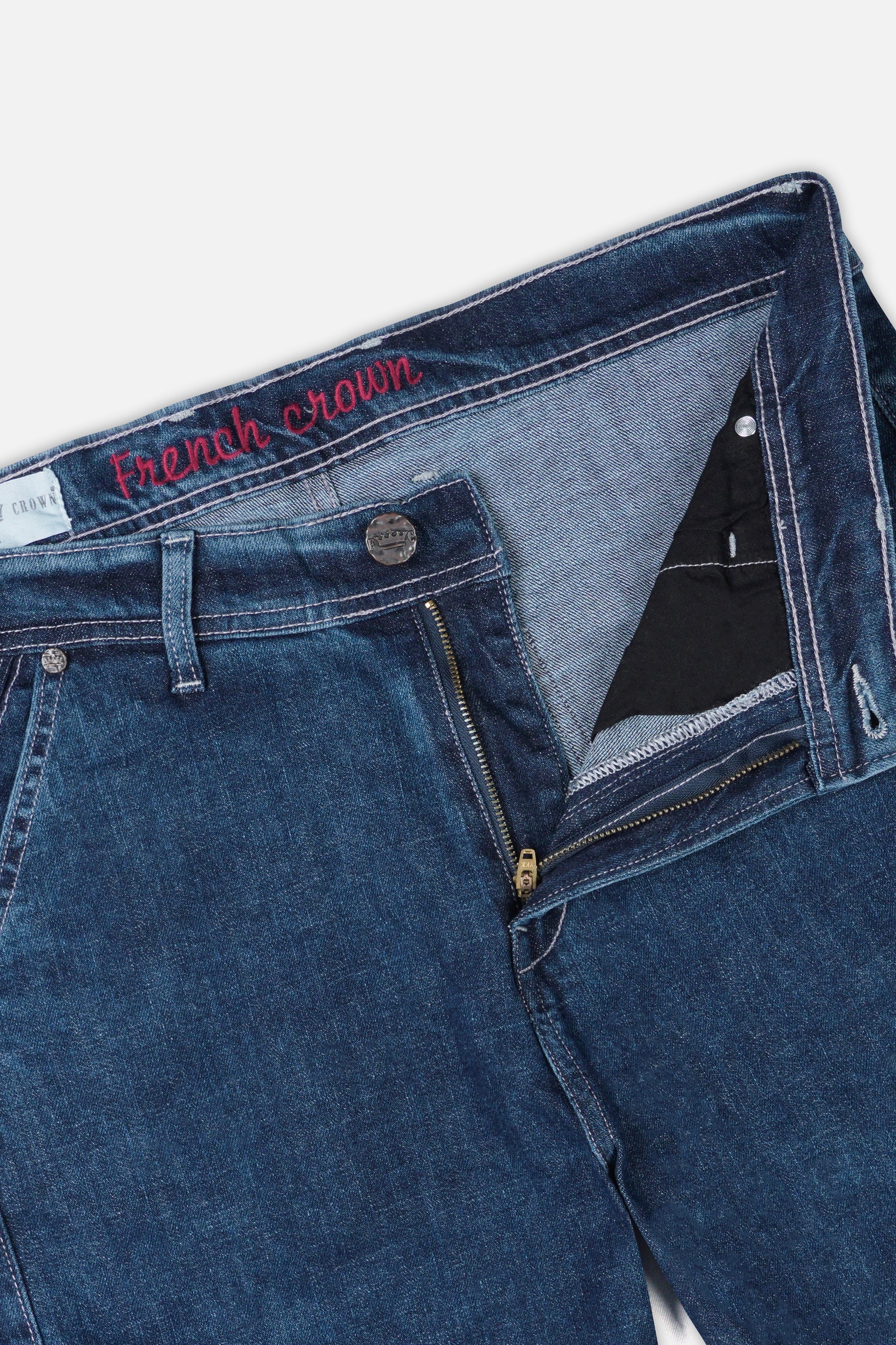 Nile Blue Stone Wash Cargo Denim