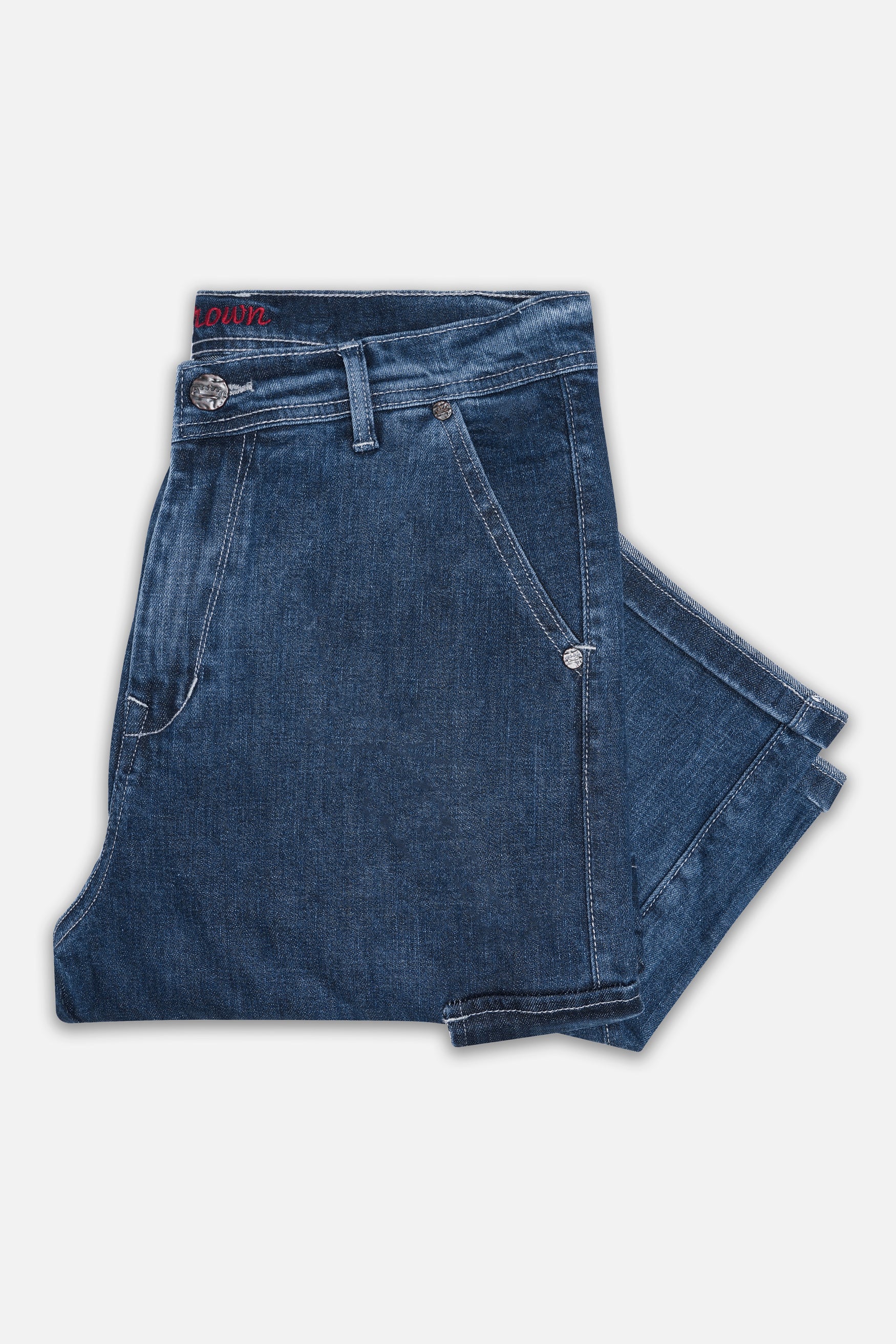 Nile Blue Stone Wash Cargo Denim