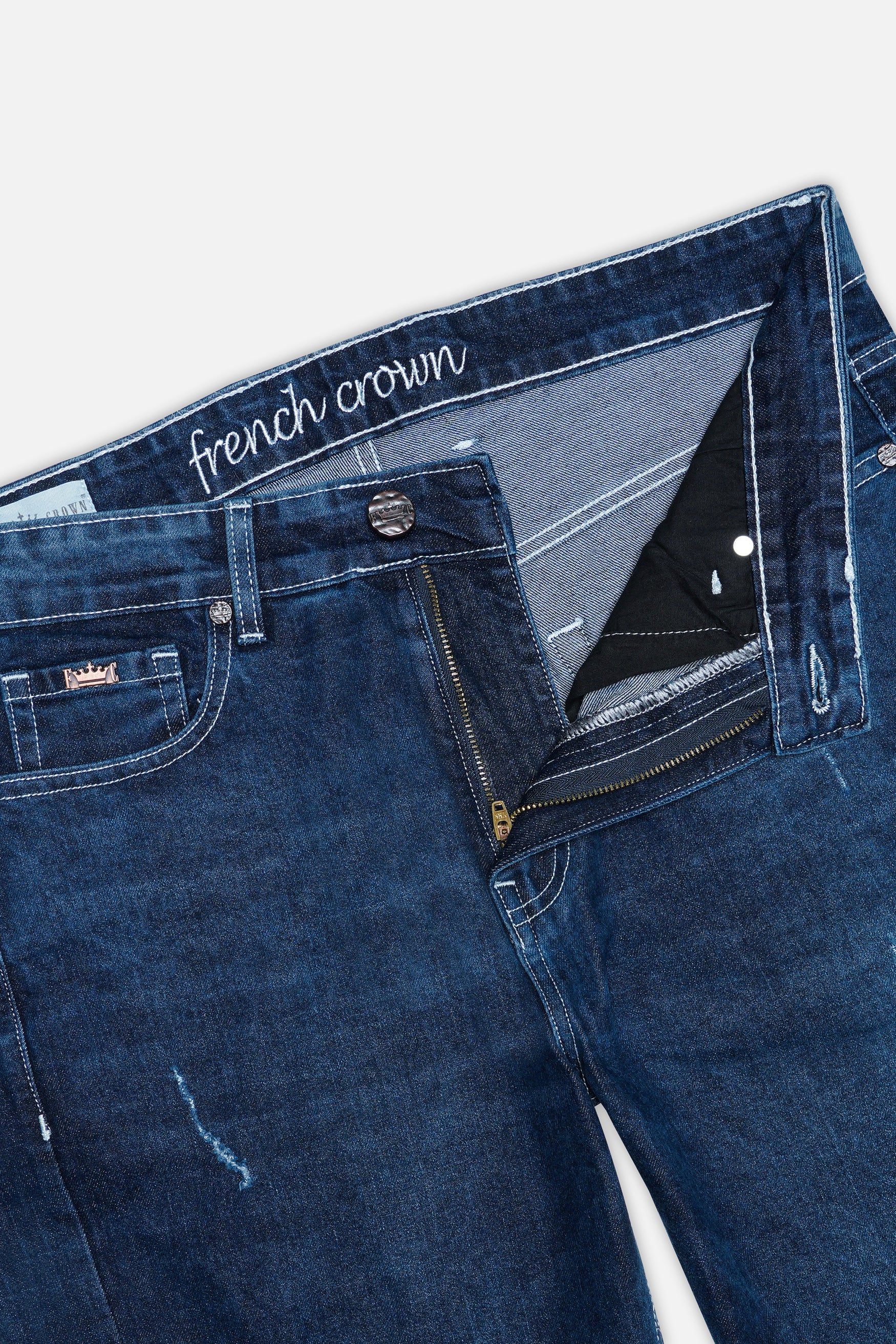 Rhino Blue Mildly Distressed Whiskering Wash Denim J316-30, J316-32, J316-34, J316-36, J316-38, J316-40