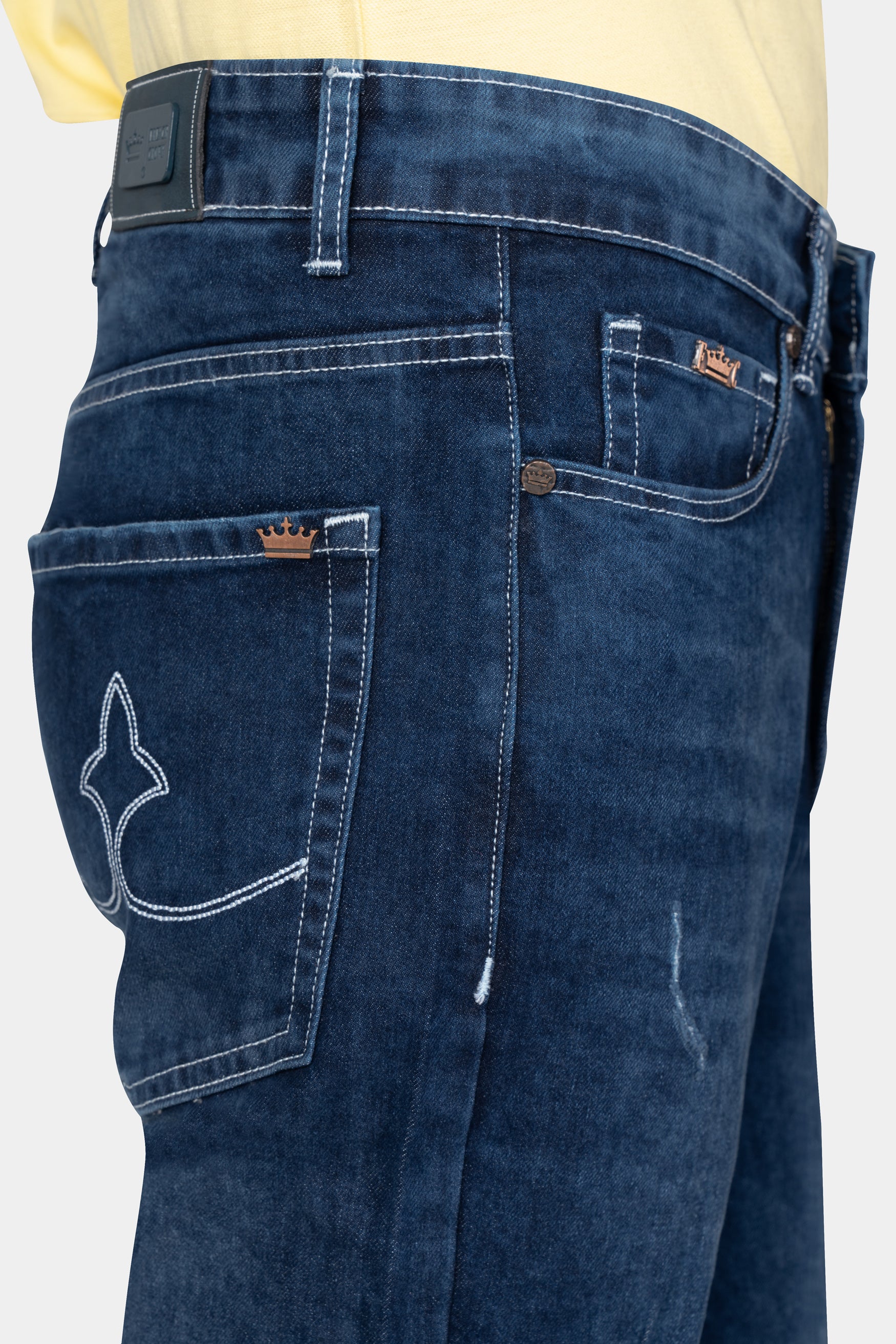 Rhino Blue Mildly Distressed Whiskering Wash Denim J316-30, J316-32, J316-34, J316-36, J316-38, J316-40